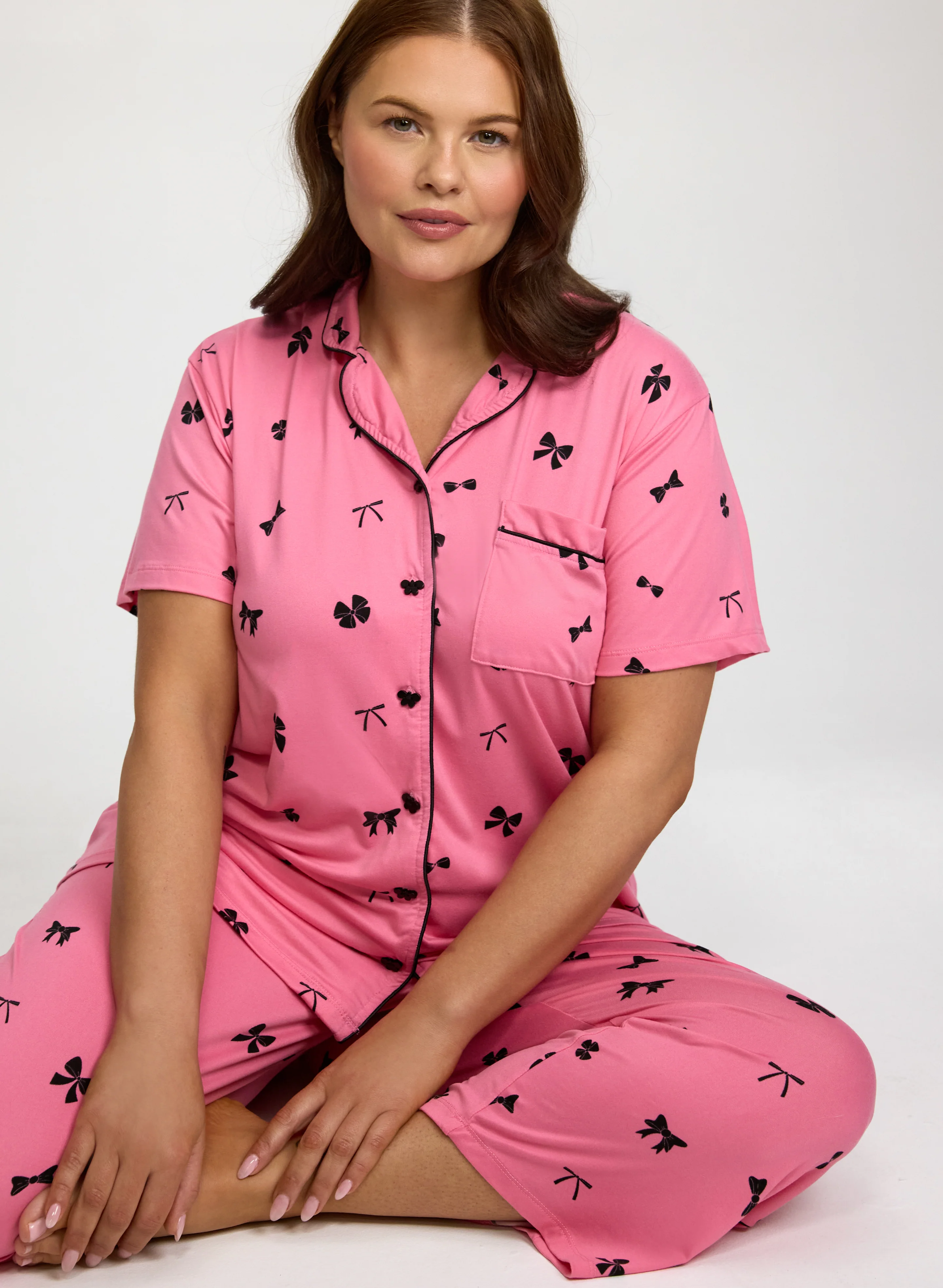 Bow Print Pyjama Set - Image 3