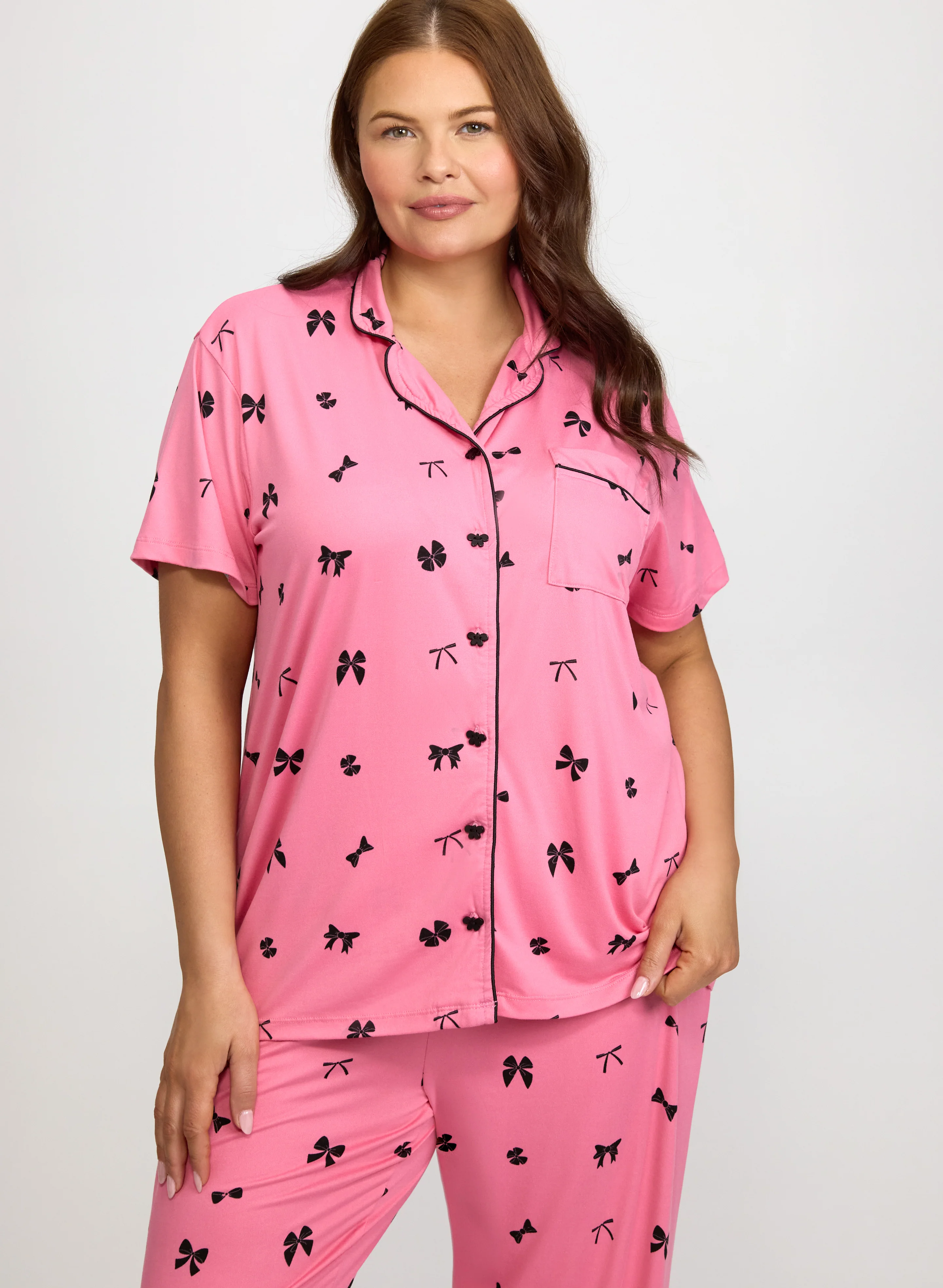 Bow Print Pyjama Set - Image 5