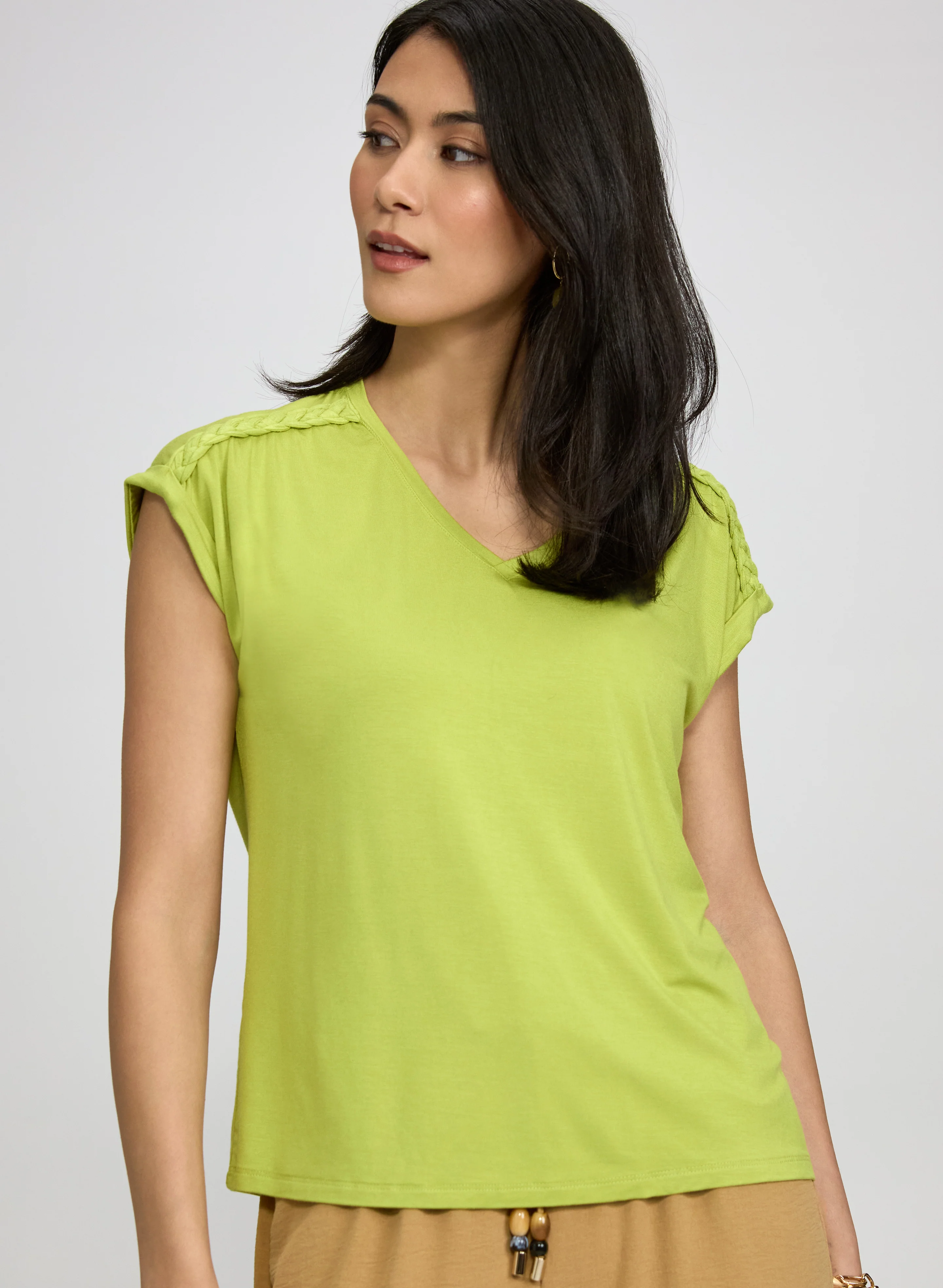 Braided Detail T-Shirt - Image 5