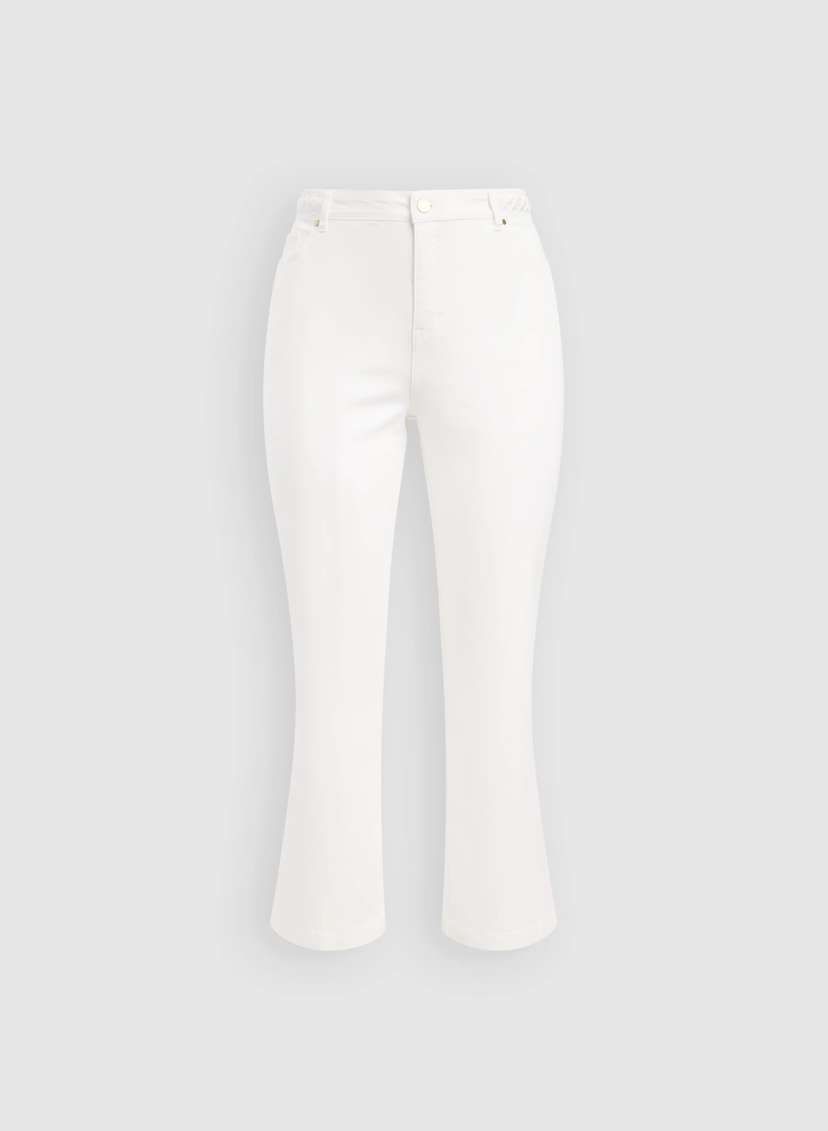 Braided Waist Trim Wide-Leg Jeans - Image 7