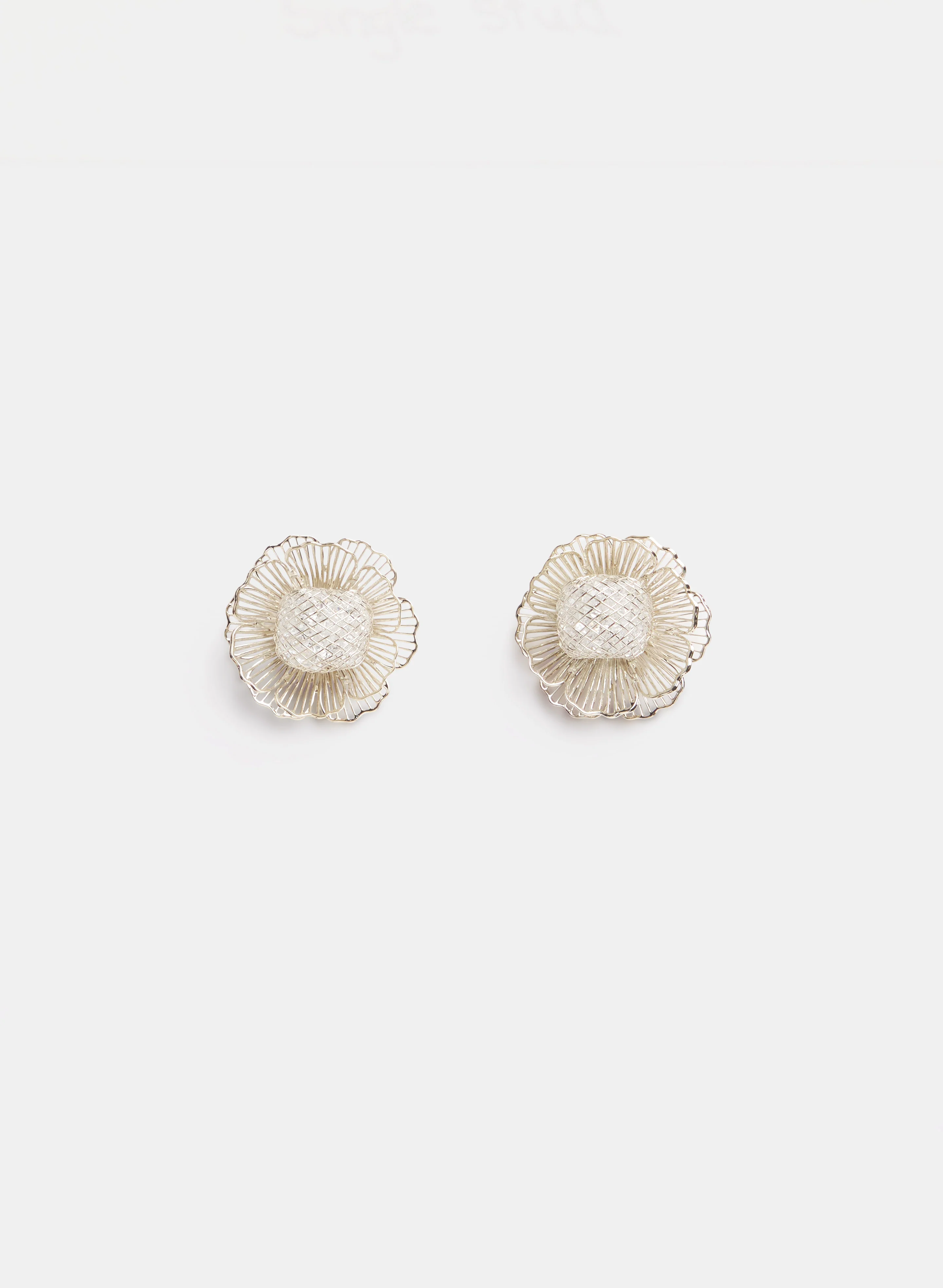 Brass Flower Earrings