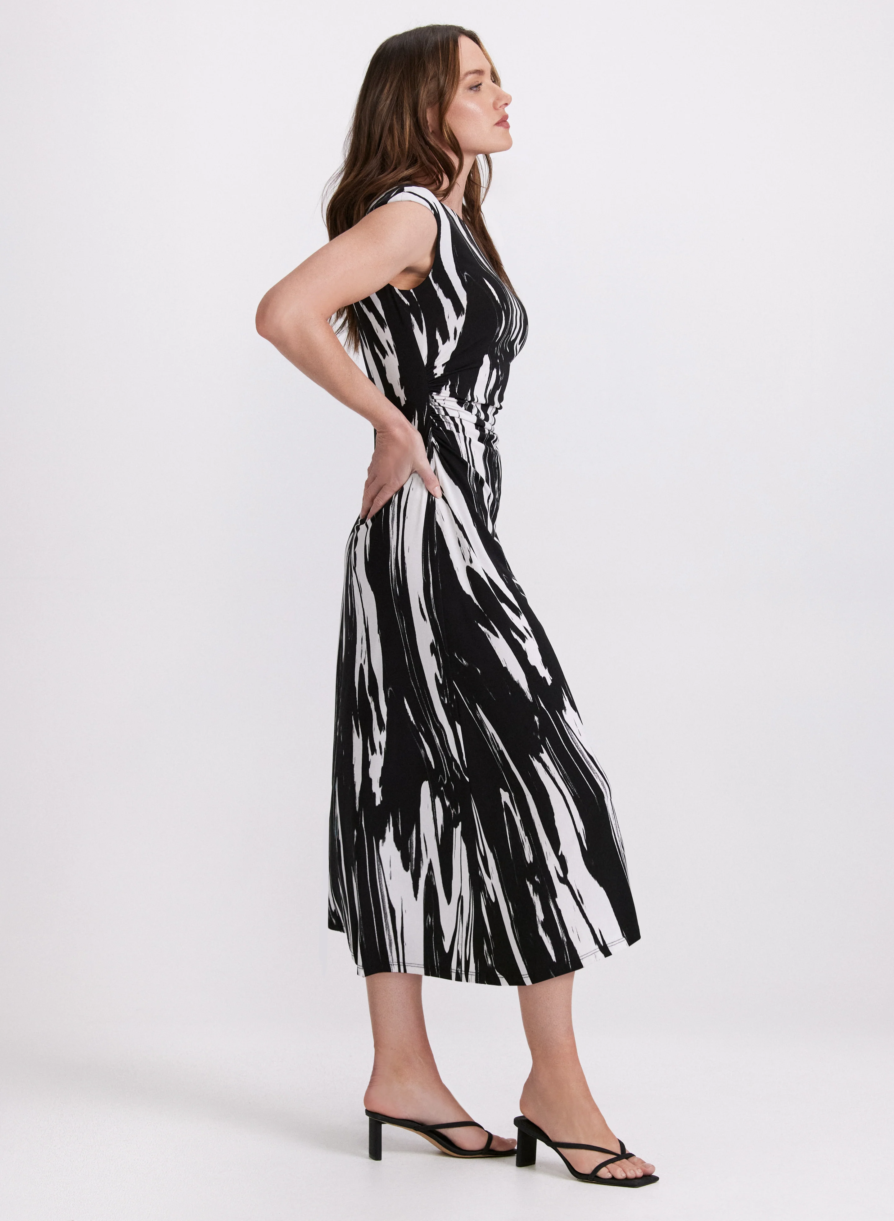 Brush Paint Print Dress - Image 2