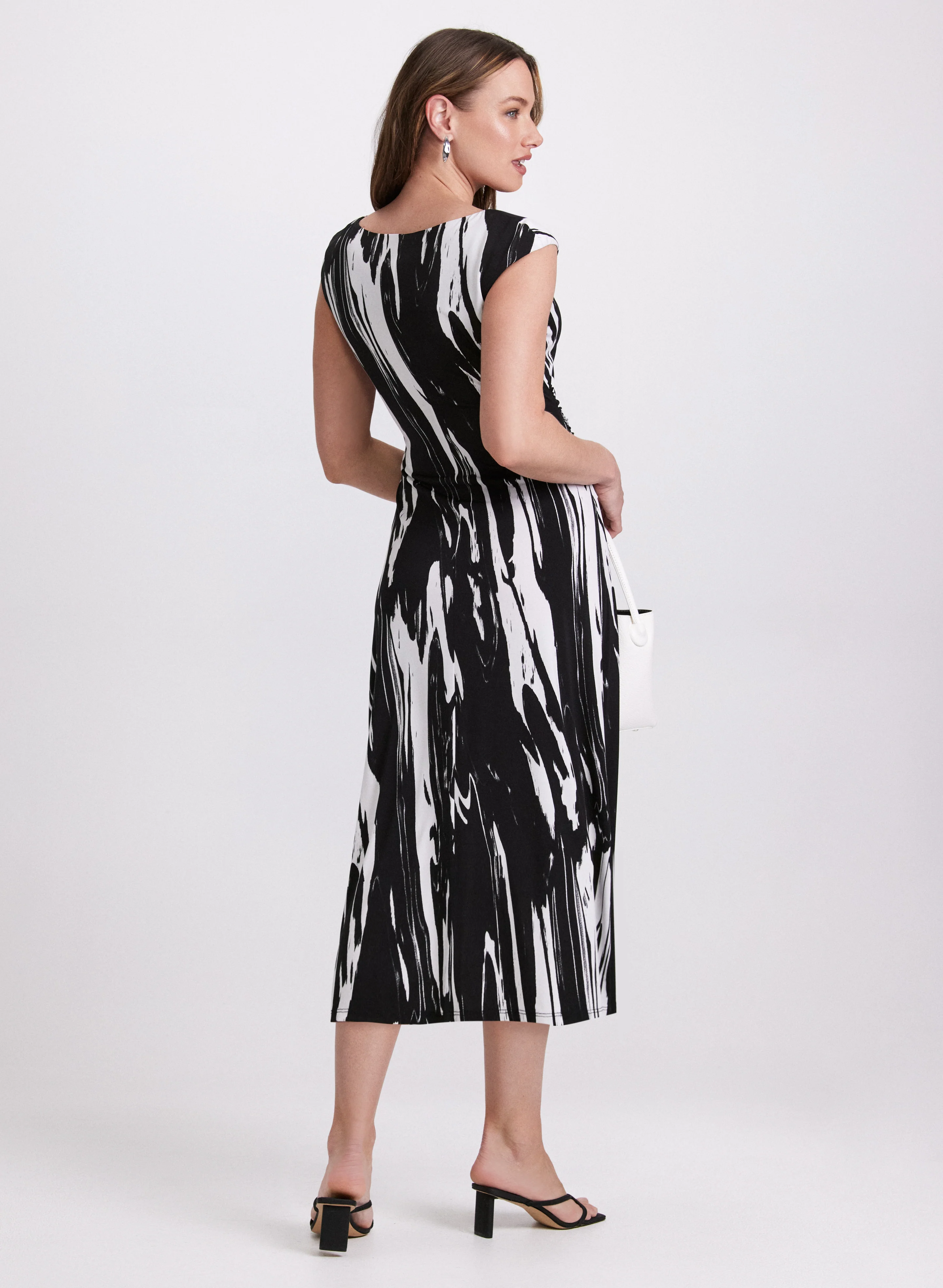 Brush Paint Print Dress - Image 4