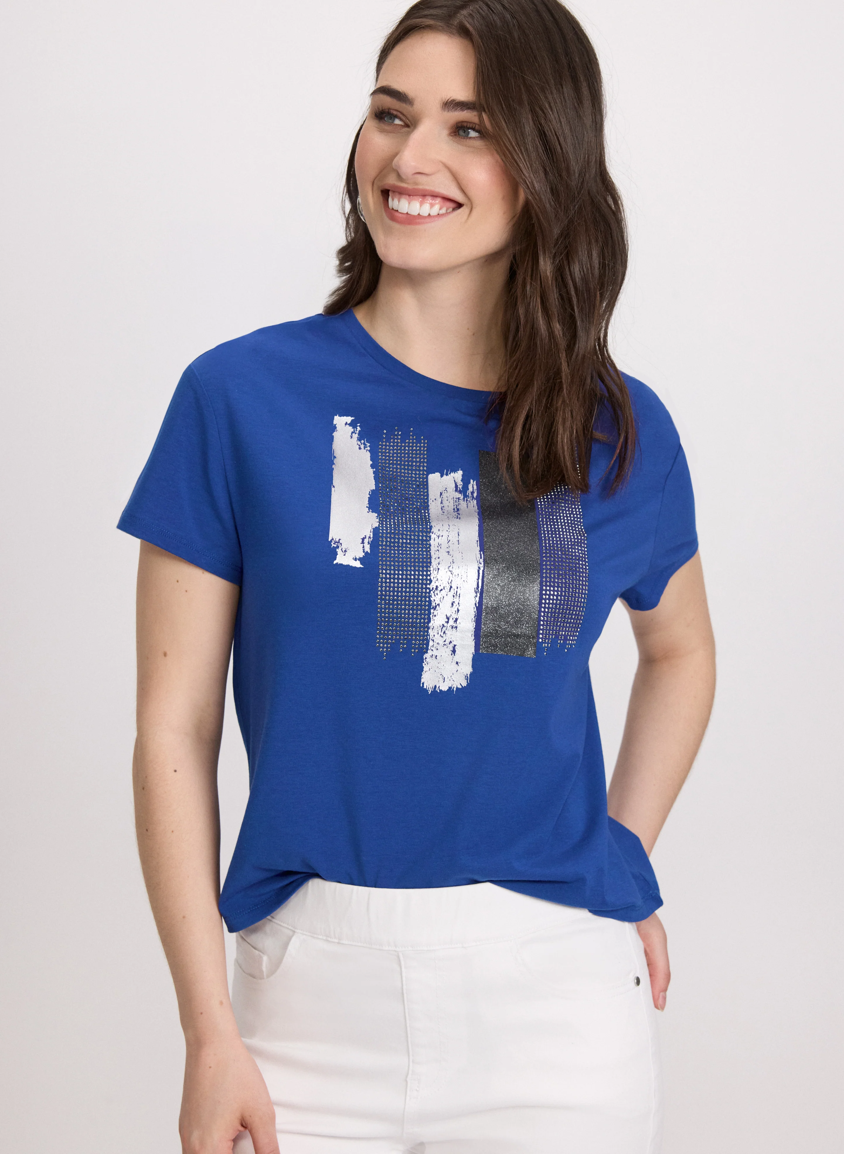 Brushstroke Print T-Shirt - Image 5