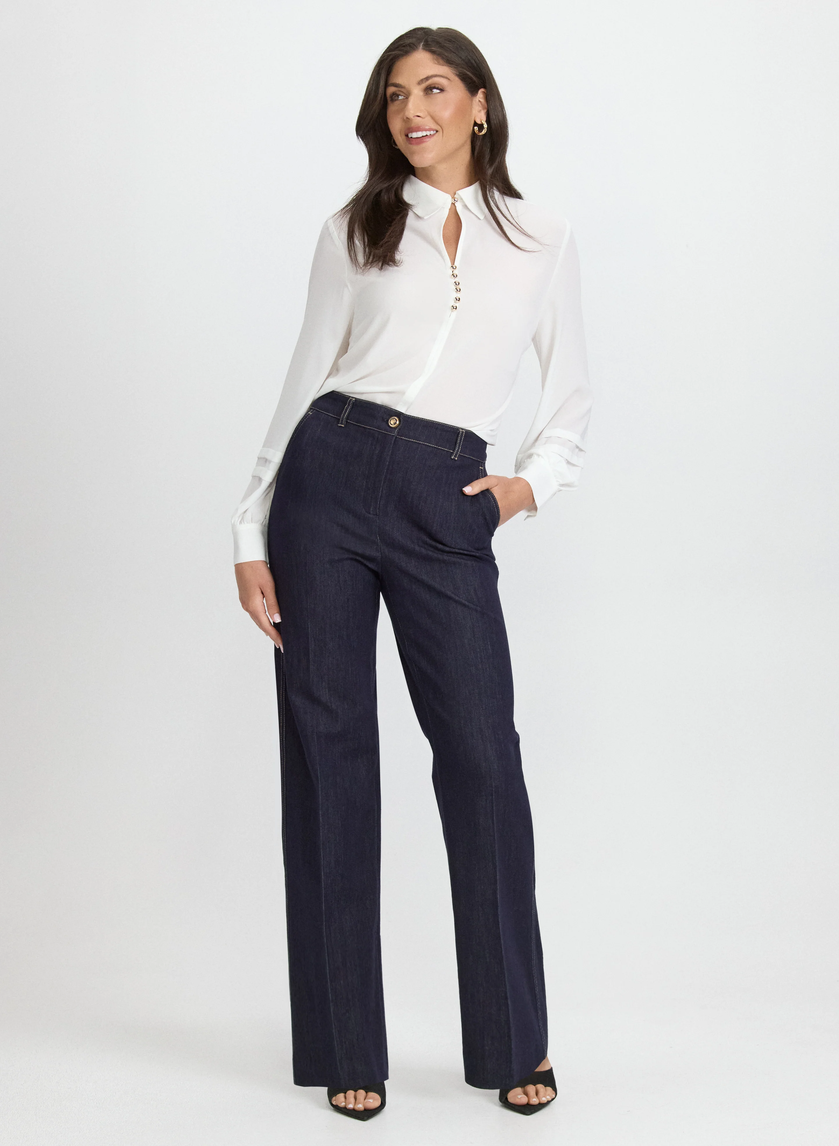 Button Detail Blouse - Image 3