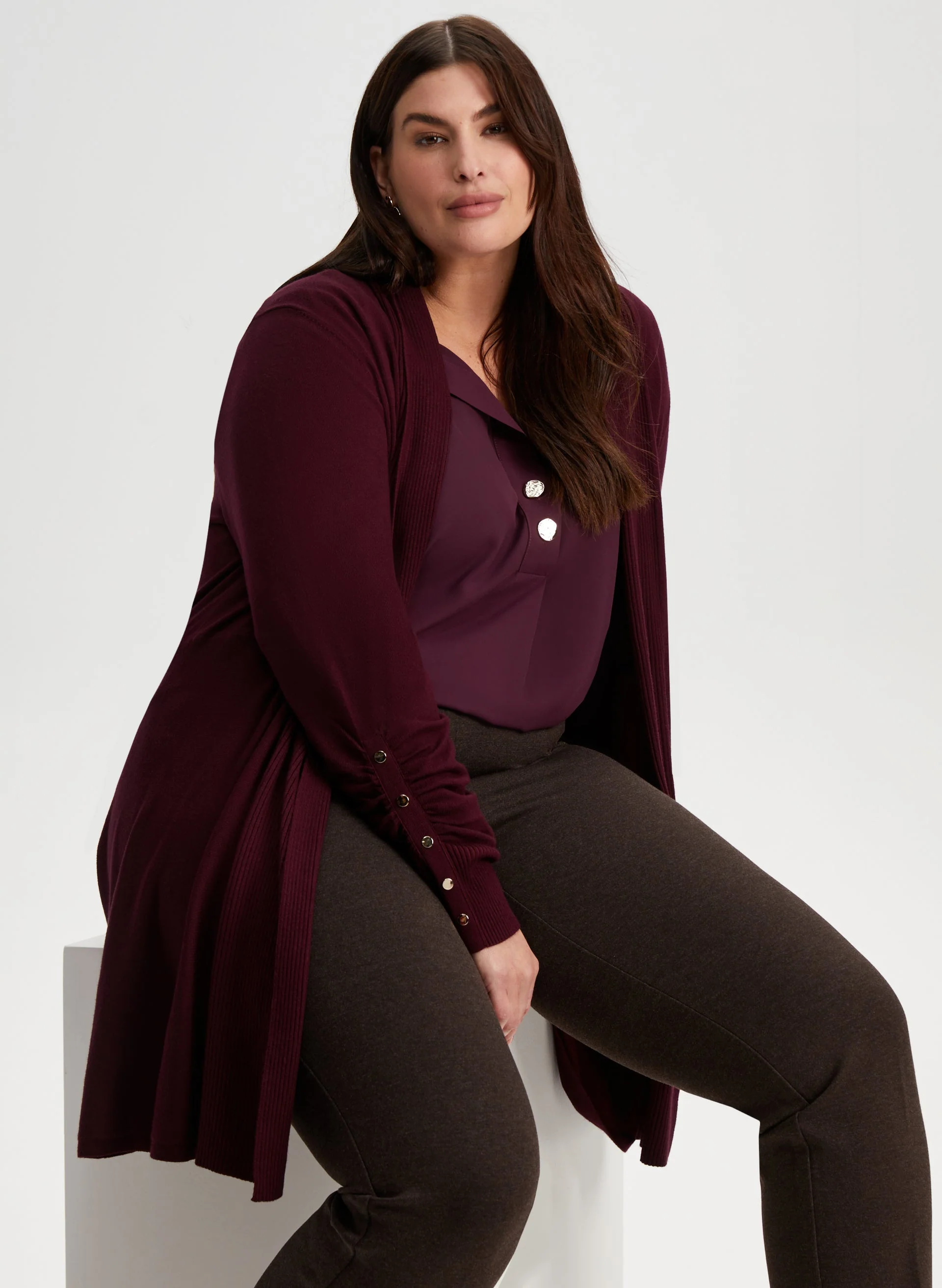 Button Detail Cardigan - Image 5