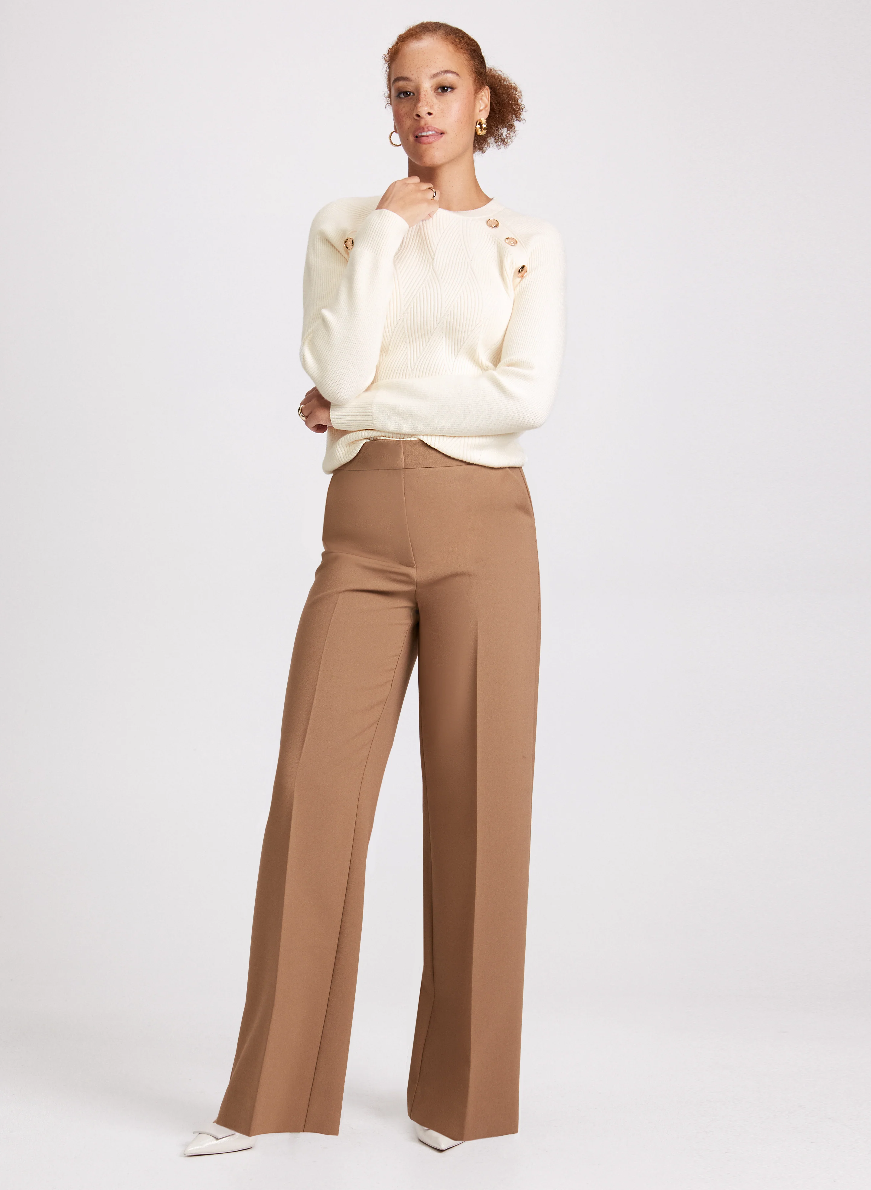 Button Detail Long Sleeve Sweater - Image 3