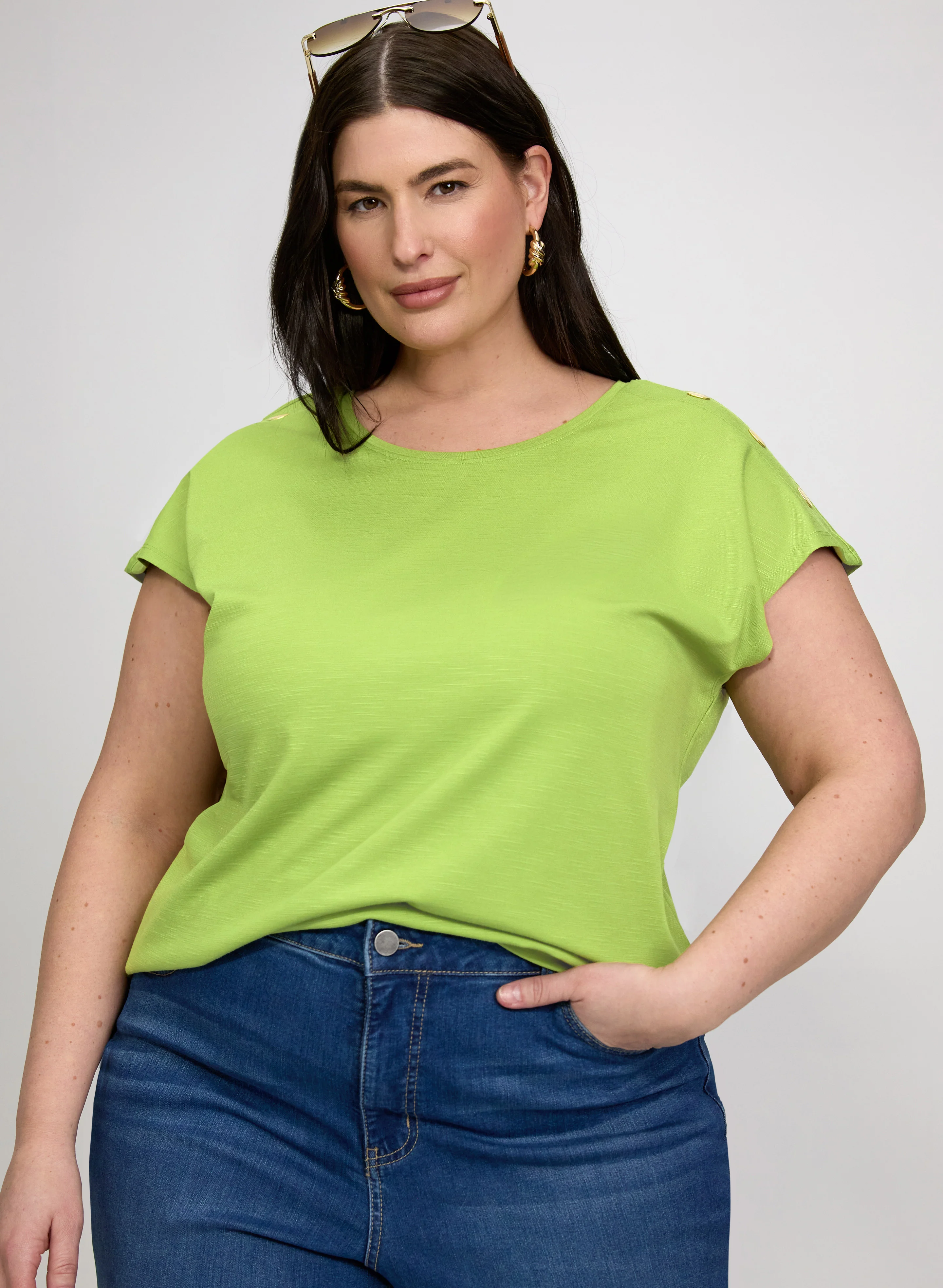 Button Detail T-Shirt