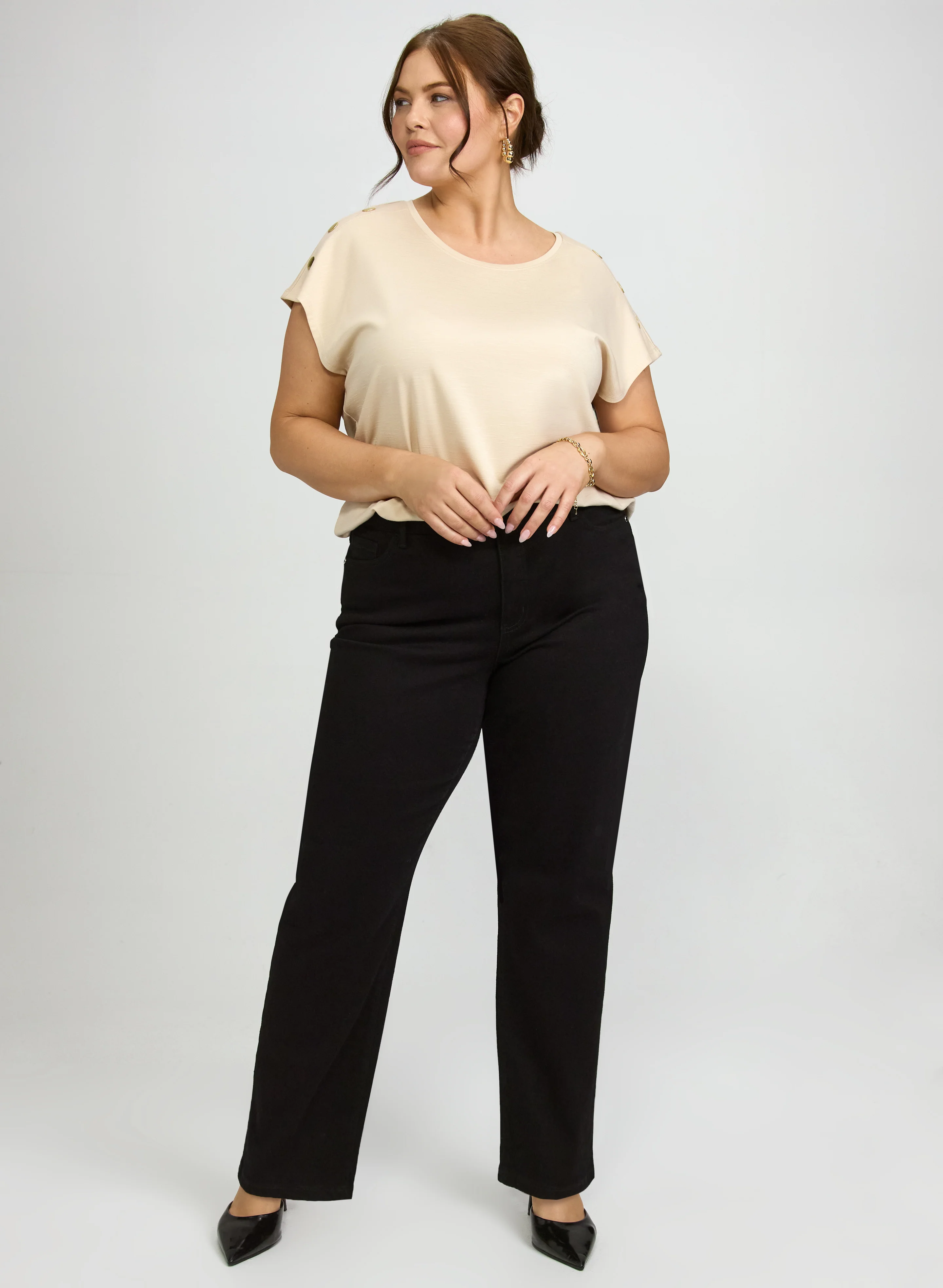 Button Detail T-Shirt - Image 3