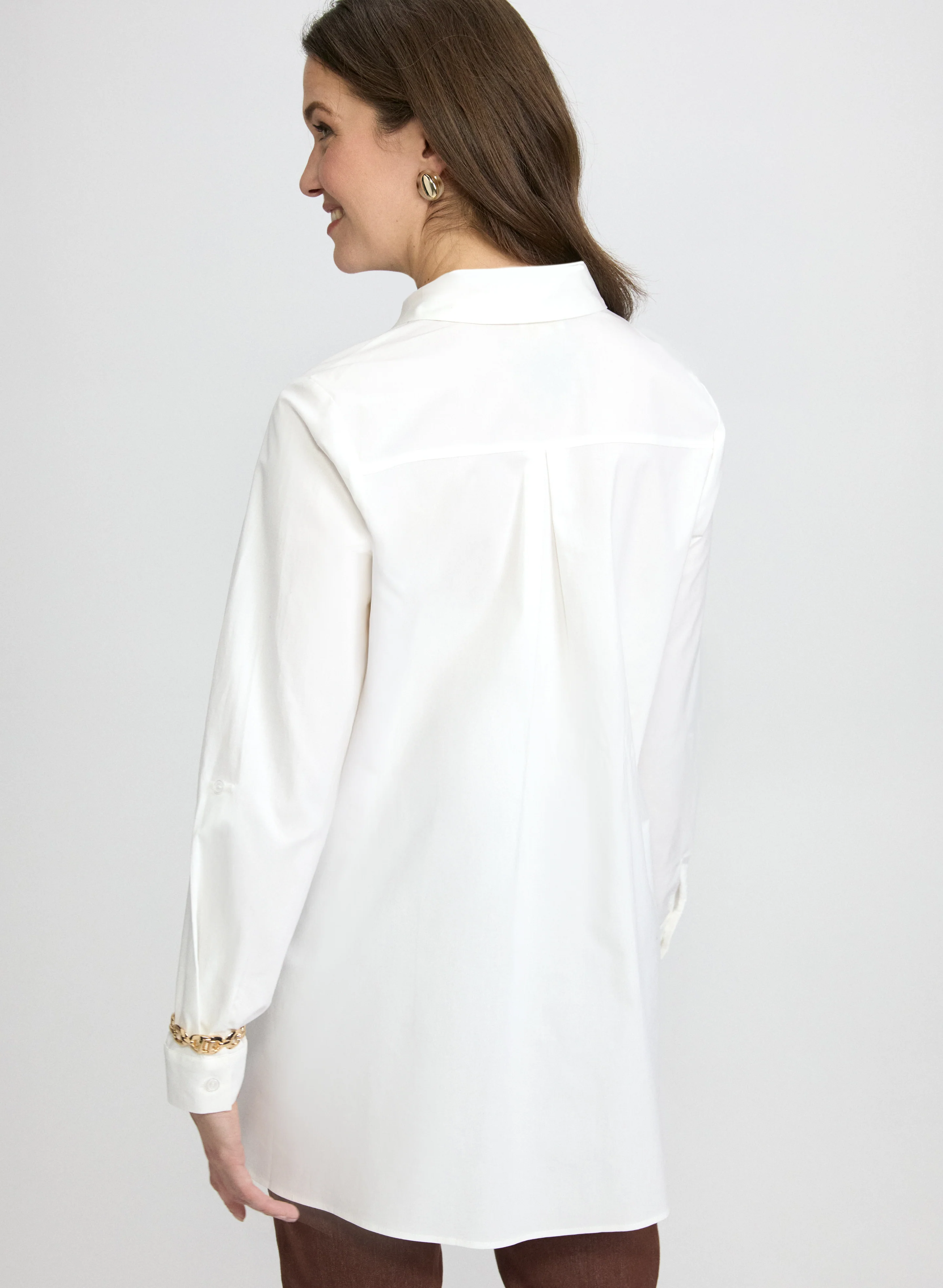 Button-Down Tunic Blouse - Image 2