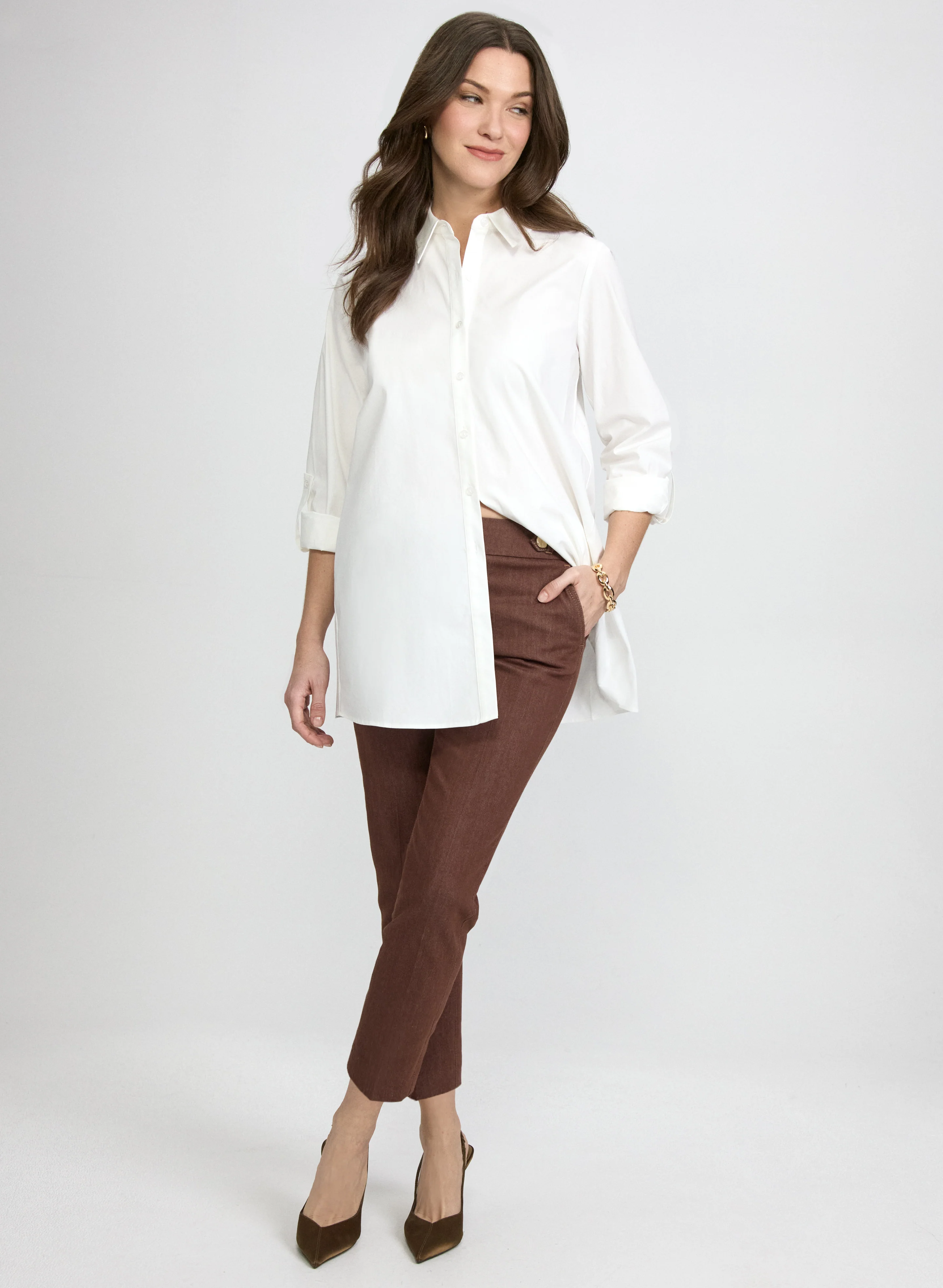 Button-Down Tunic Blouse - Image 3