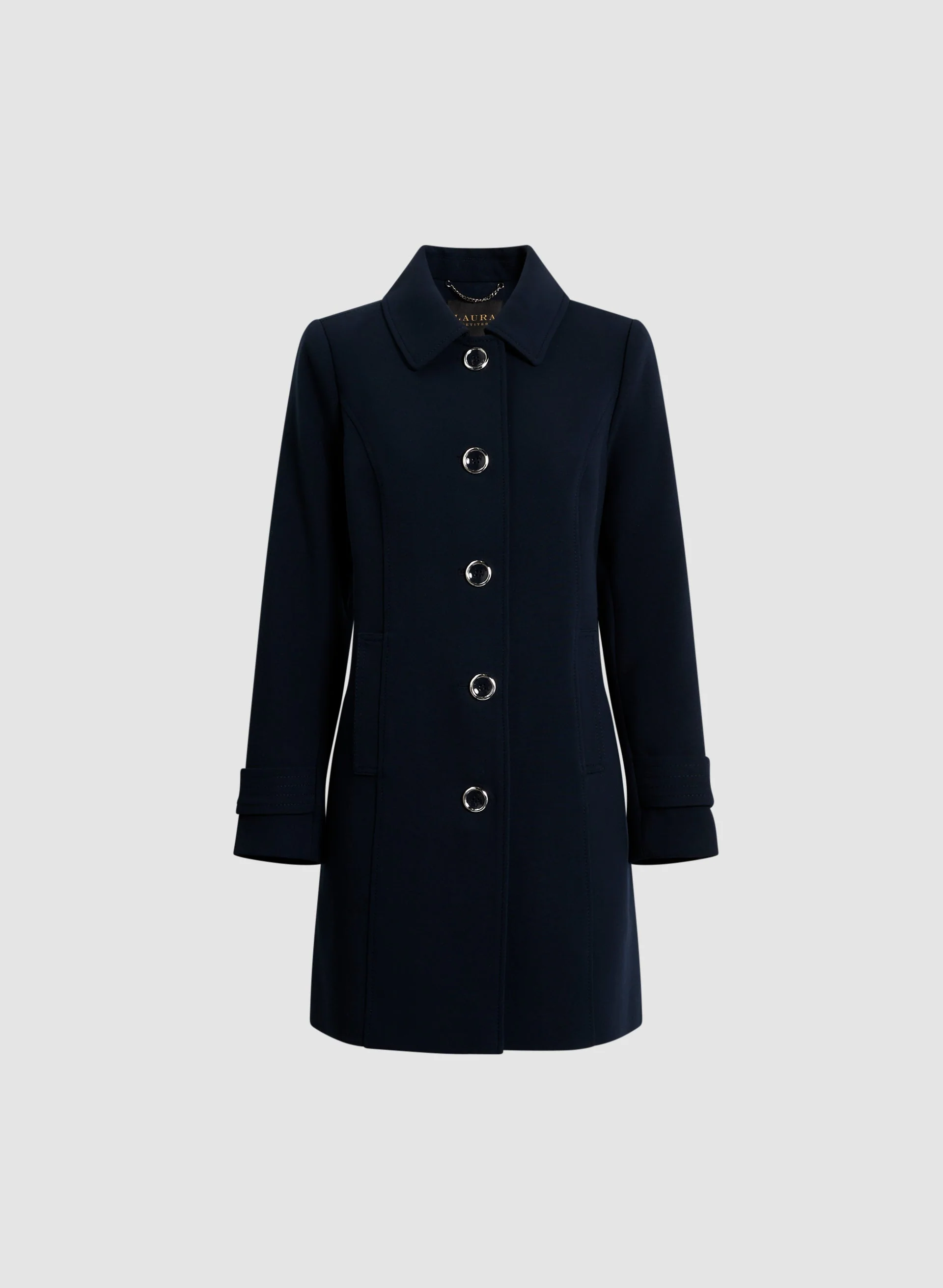 Button Front Tricotine Coat - Image 6