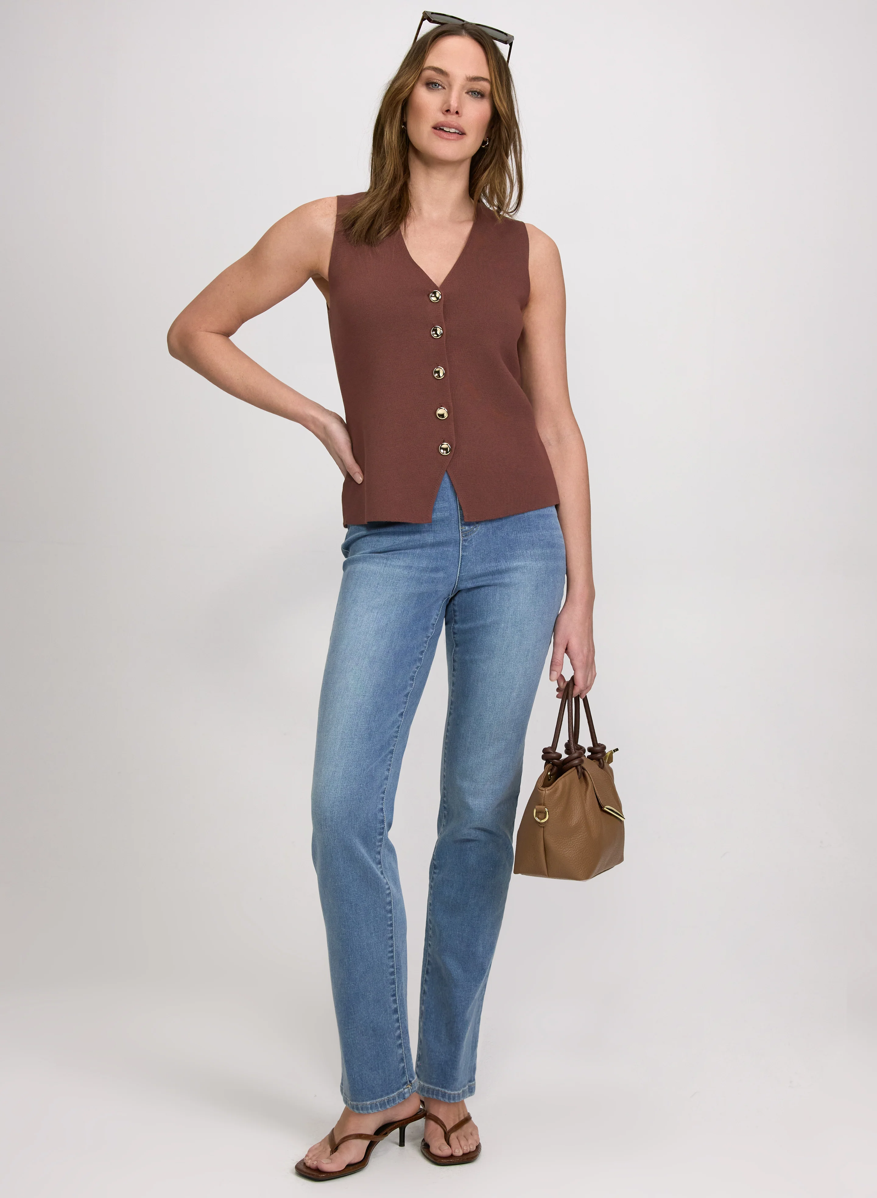Button Knit Vest - Image 8