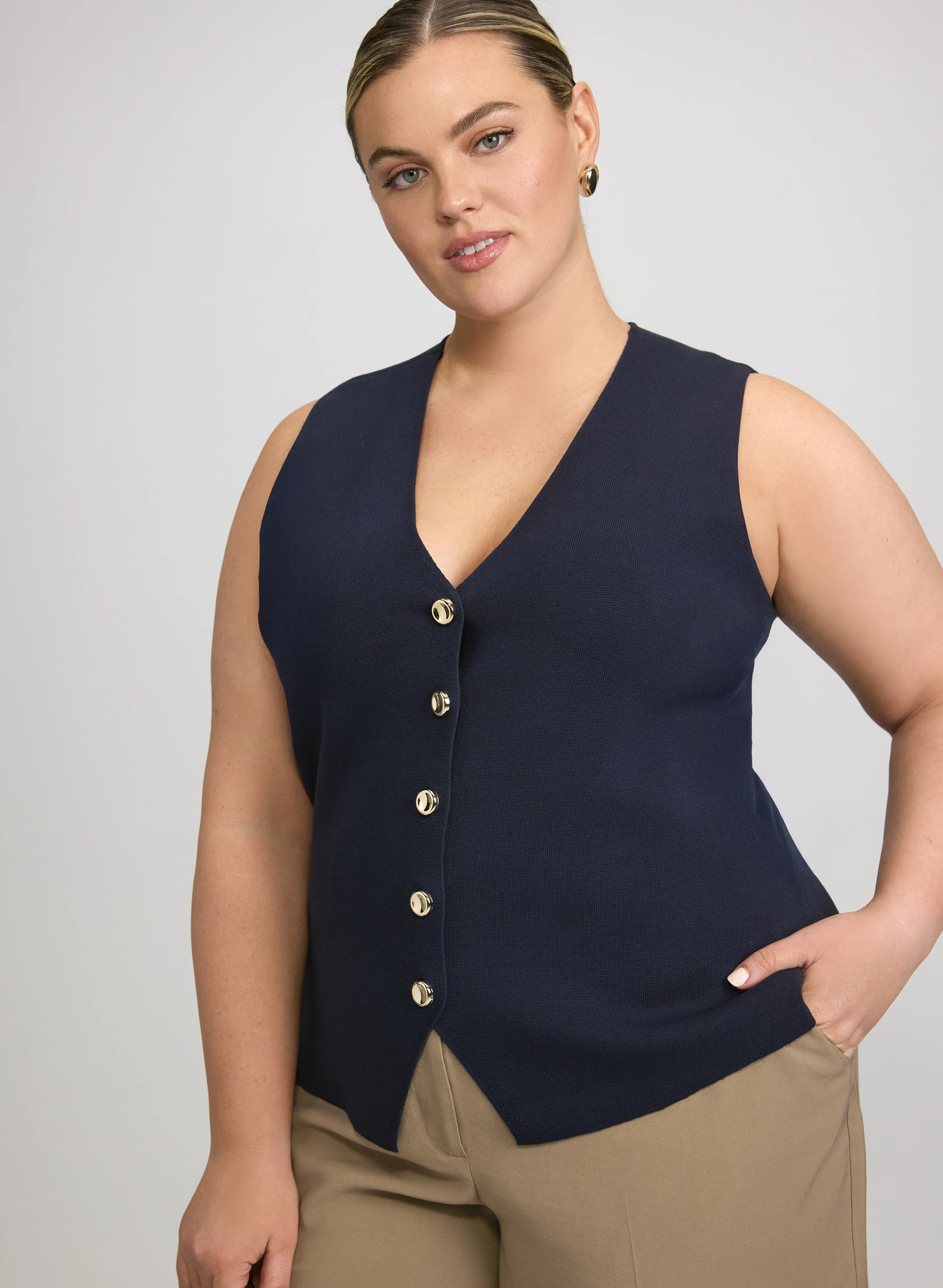 Button Knit Vest
