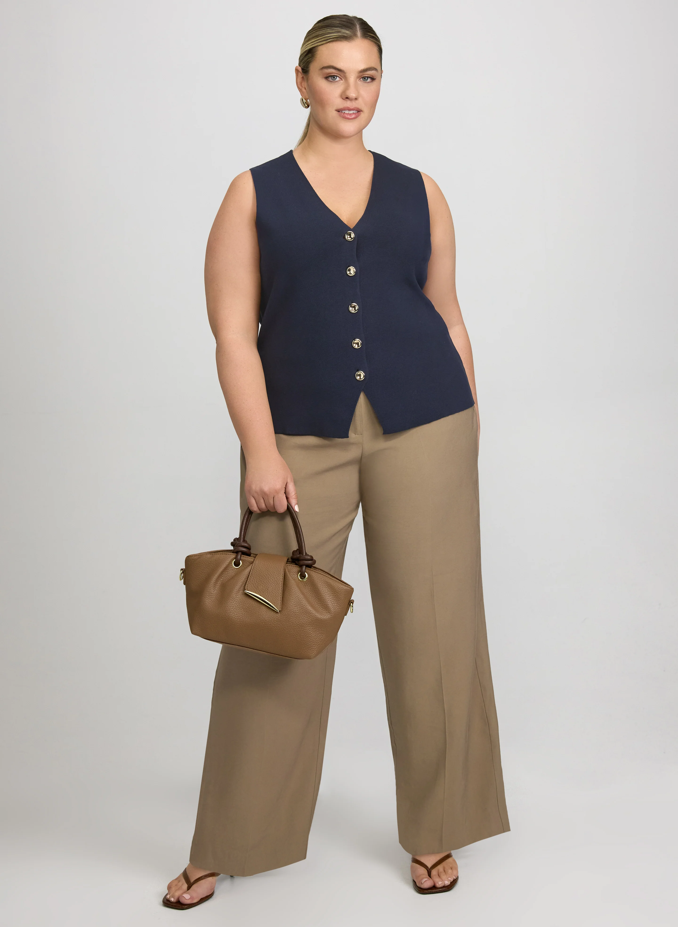 Button Knit Vest - Image 7