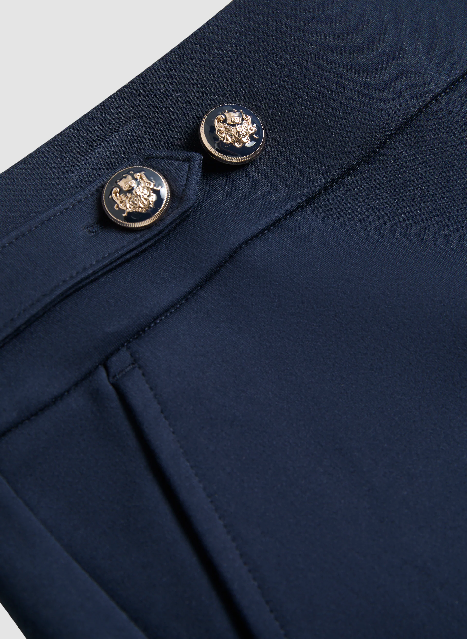 Button Tab Detail Pull-On Pants - Image 7