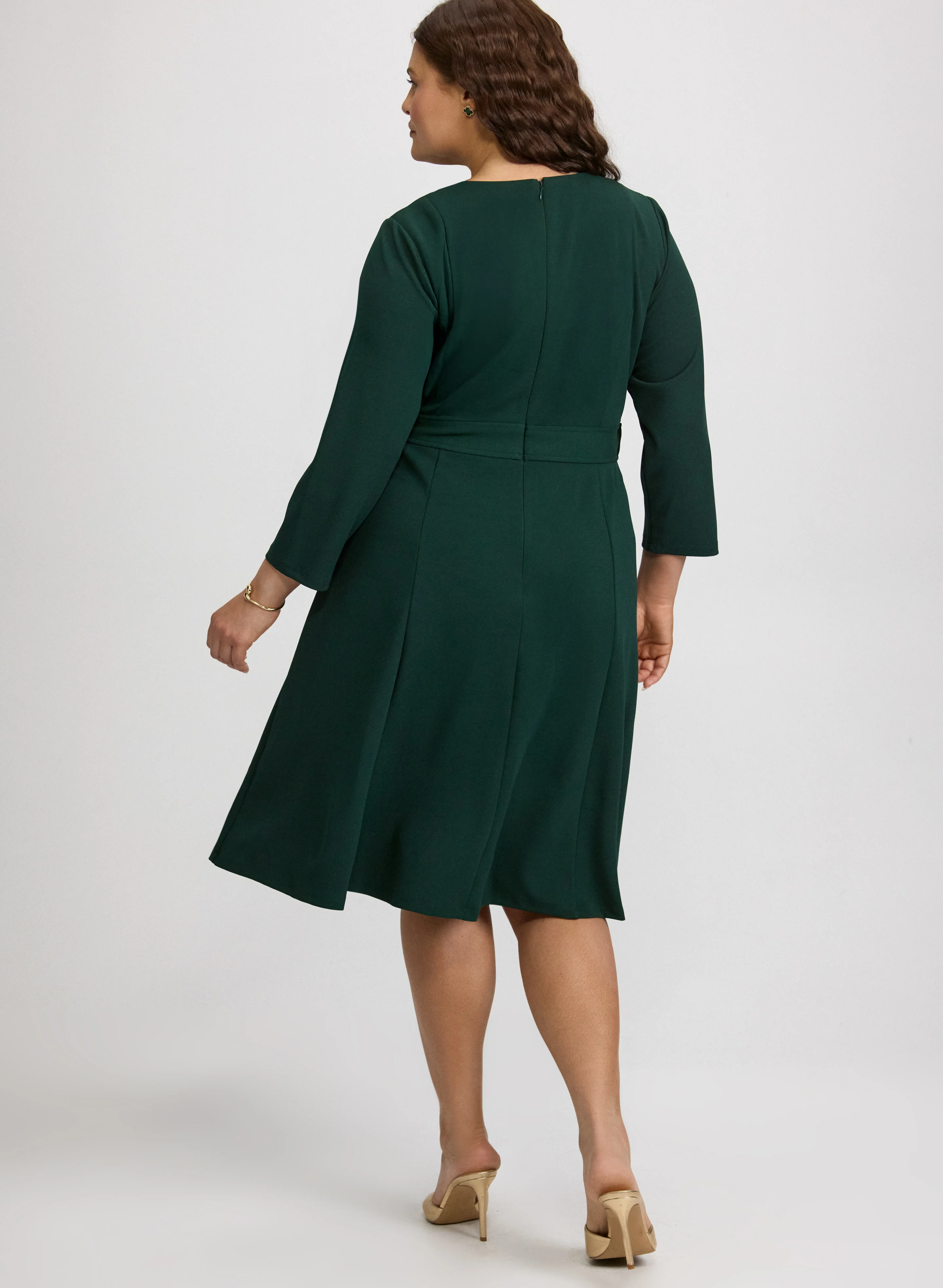 Buttoned-Tab Detail Dress - Image 4