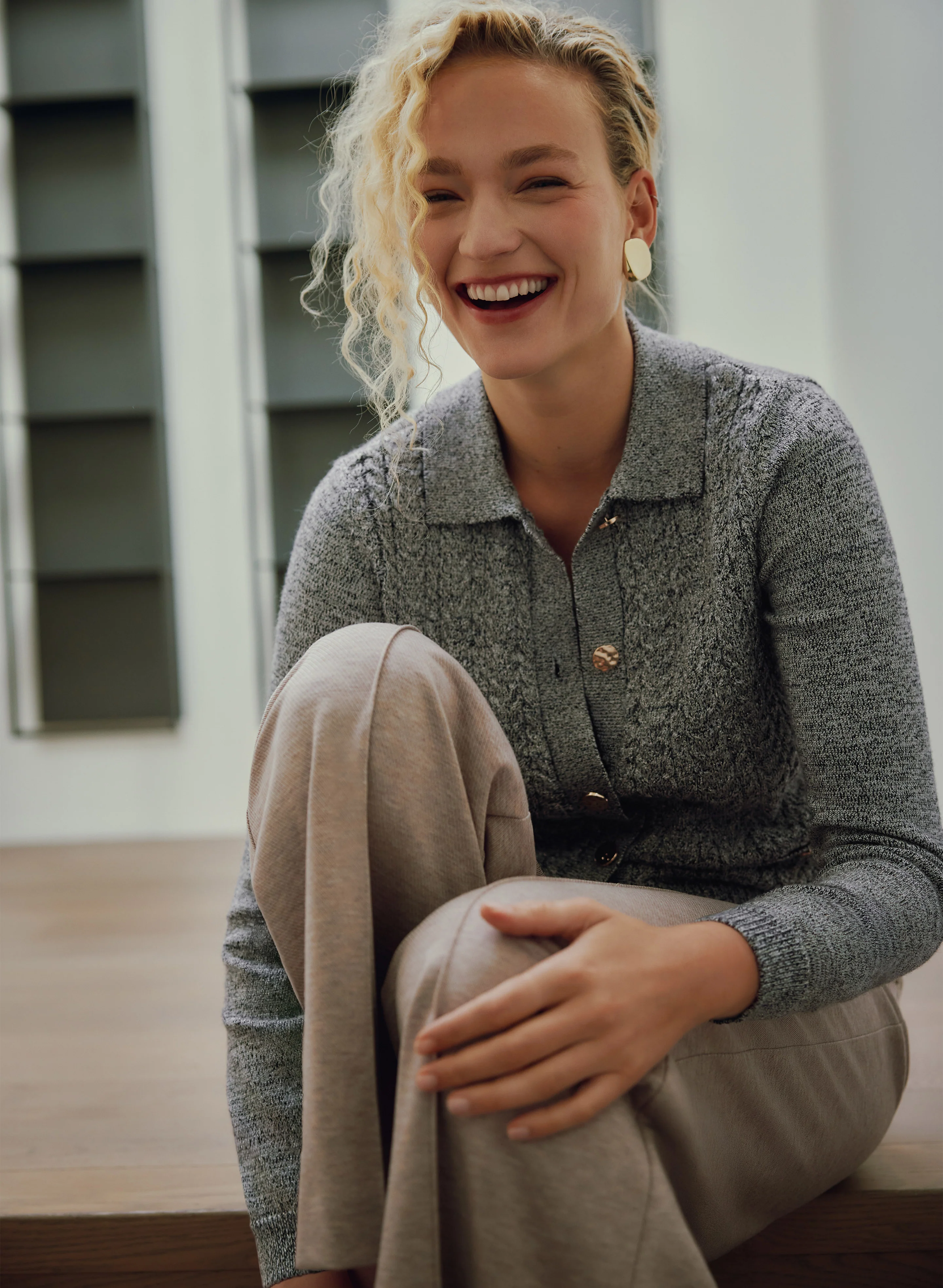 Cable Knit Cardigan - Image 2