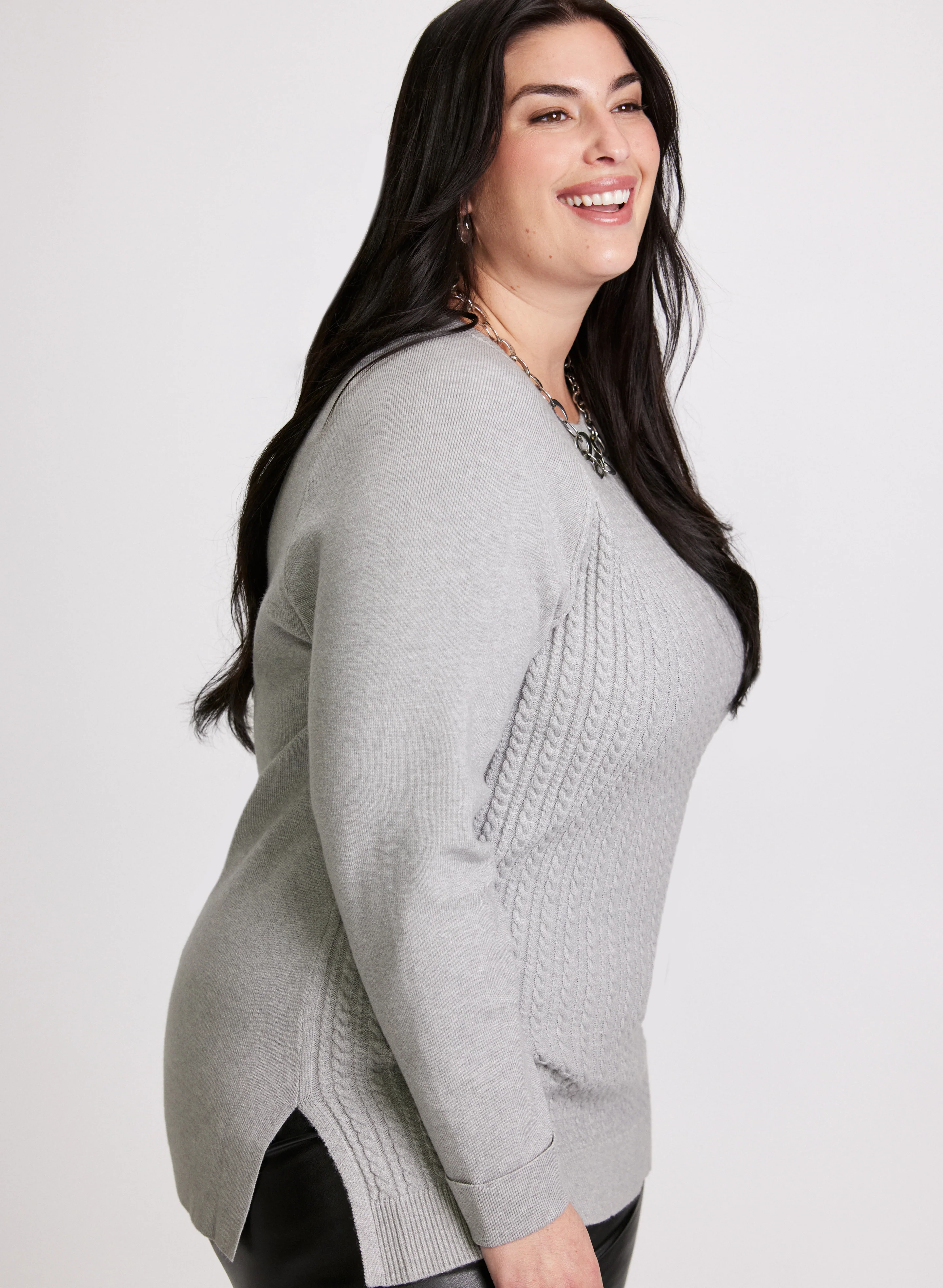 Cable Knit Tunic Sweater - Image 5