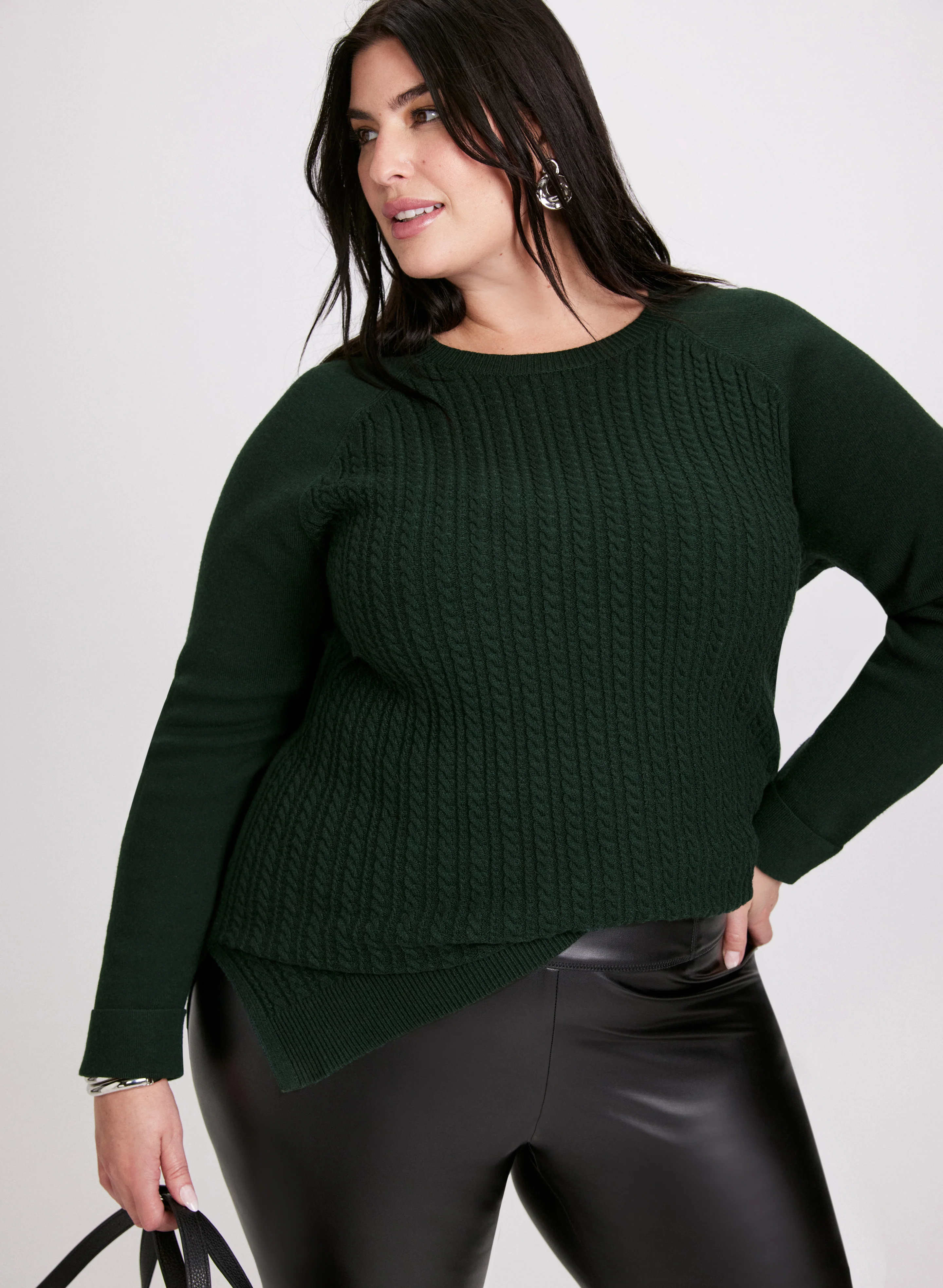 Cable Knit Tunic Sweater