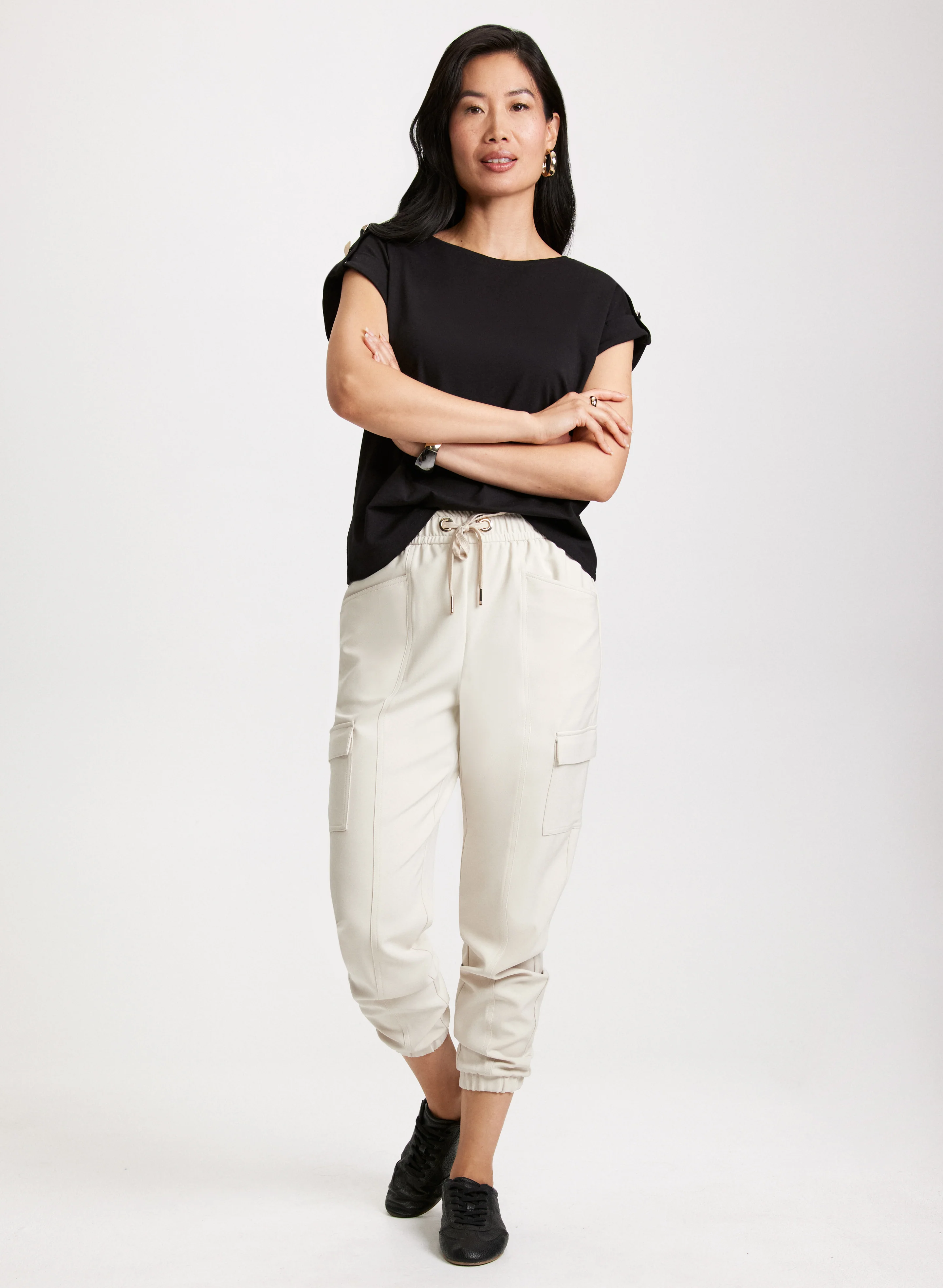 Cap Sleeve T-Shirt & Cargo Pants
