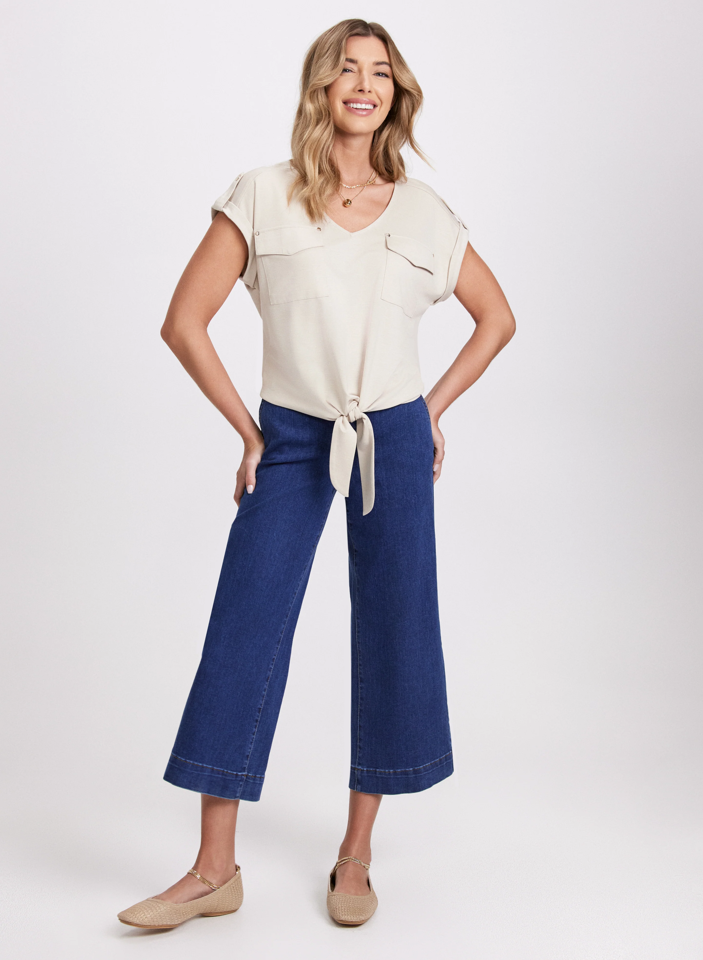 Cap Sleeve Utility T-Shirt - Image 3