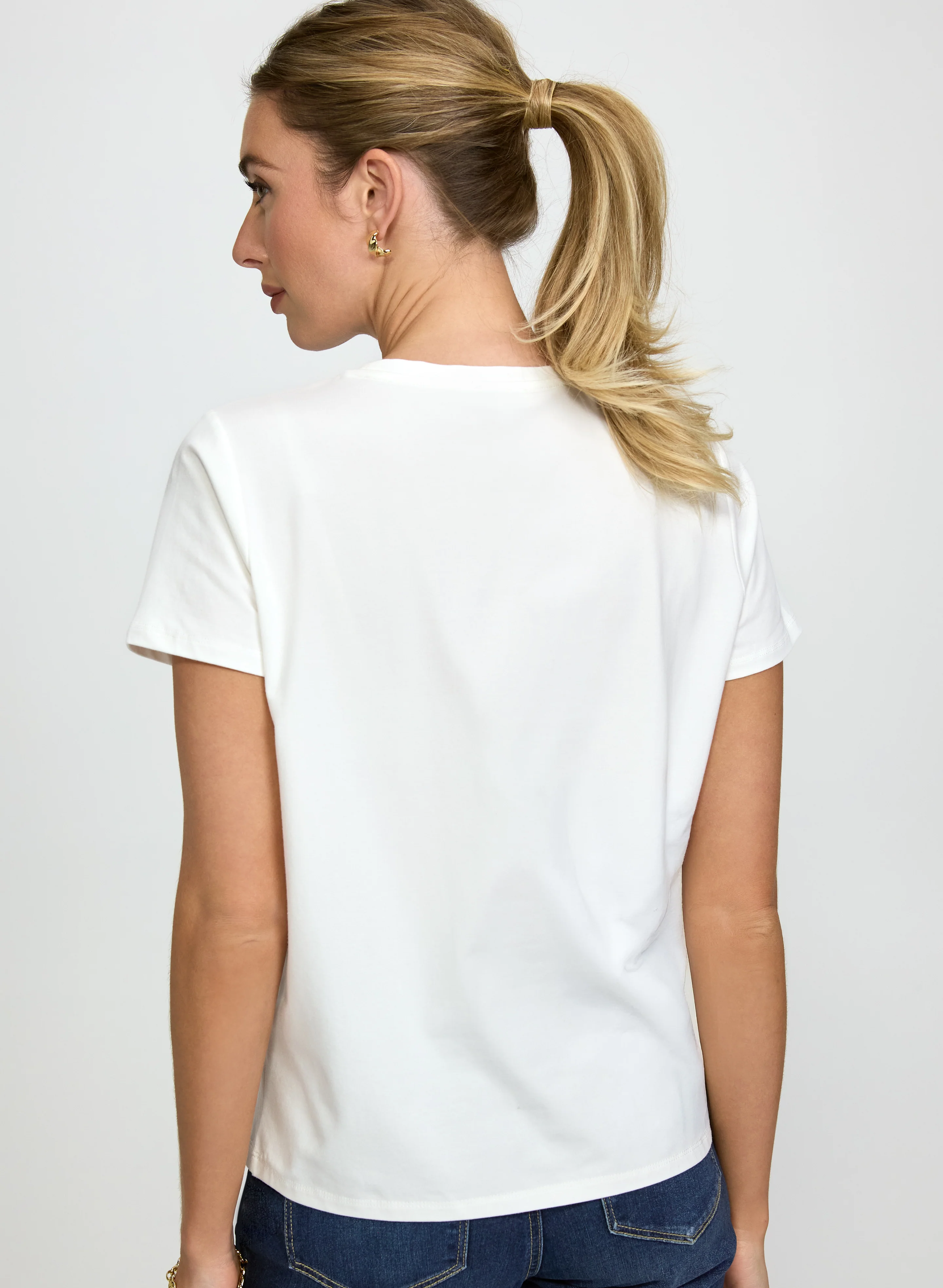 Cat Logo Modal-Blend T-Shirt - Image 2