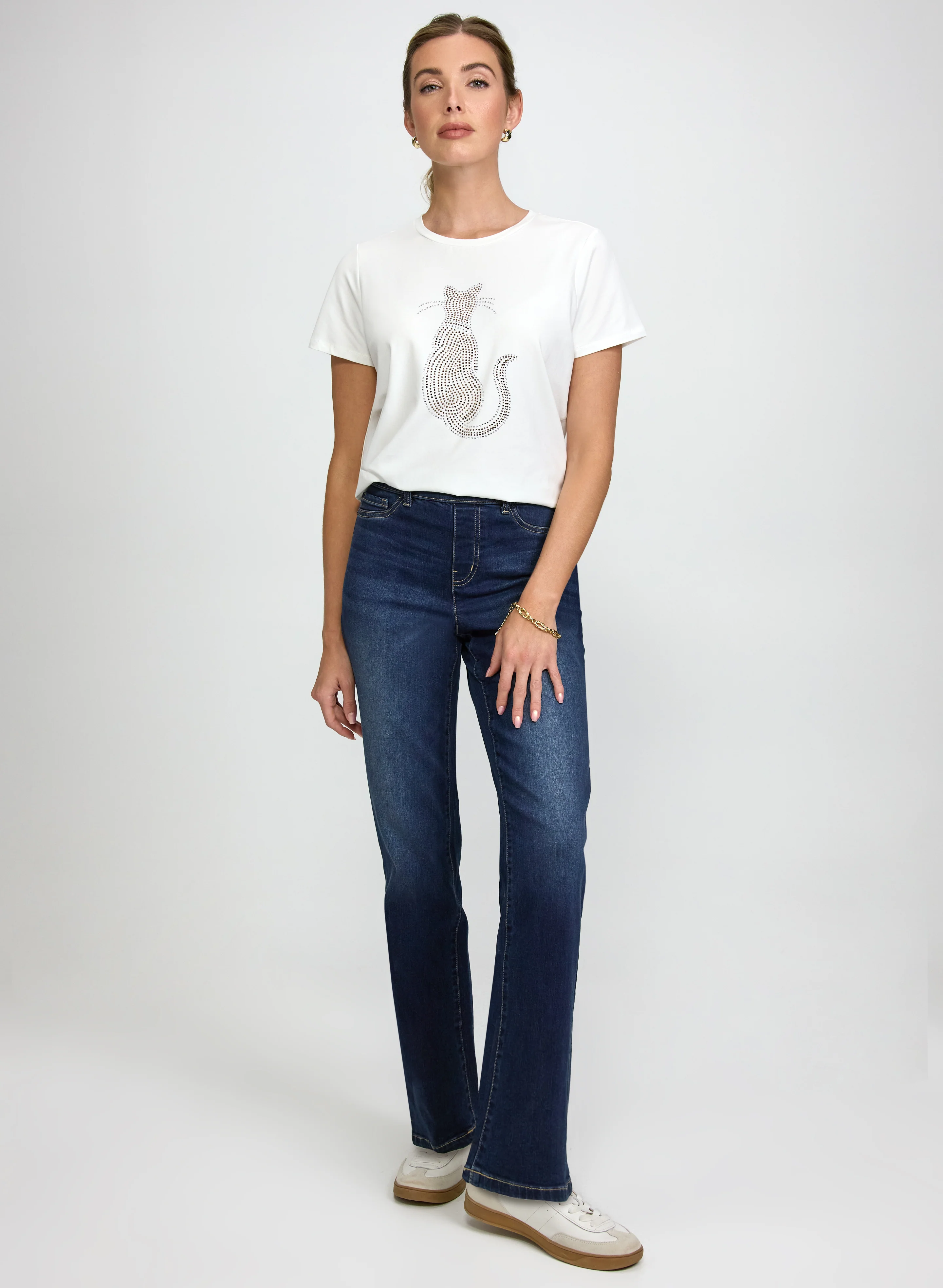 Cat Logo Modal-Blend T-Shirt - Image 3