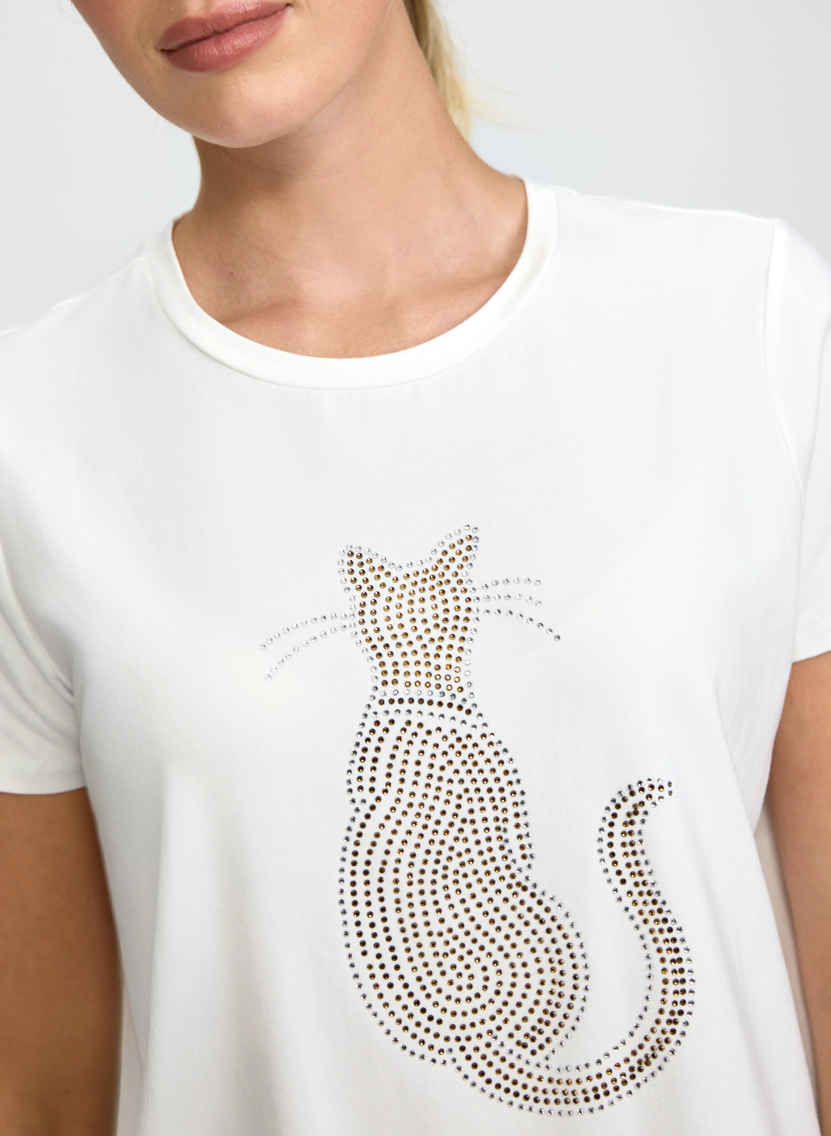 Cat Logo Modal-Blend T-Shirt - Image 4