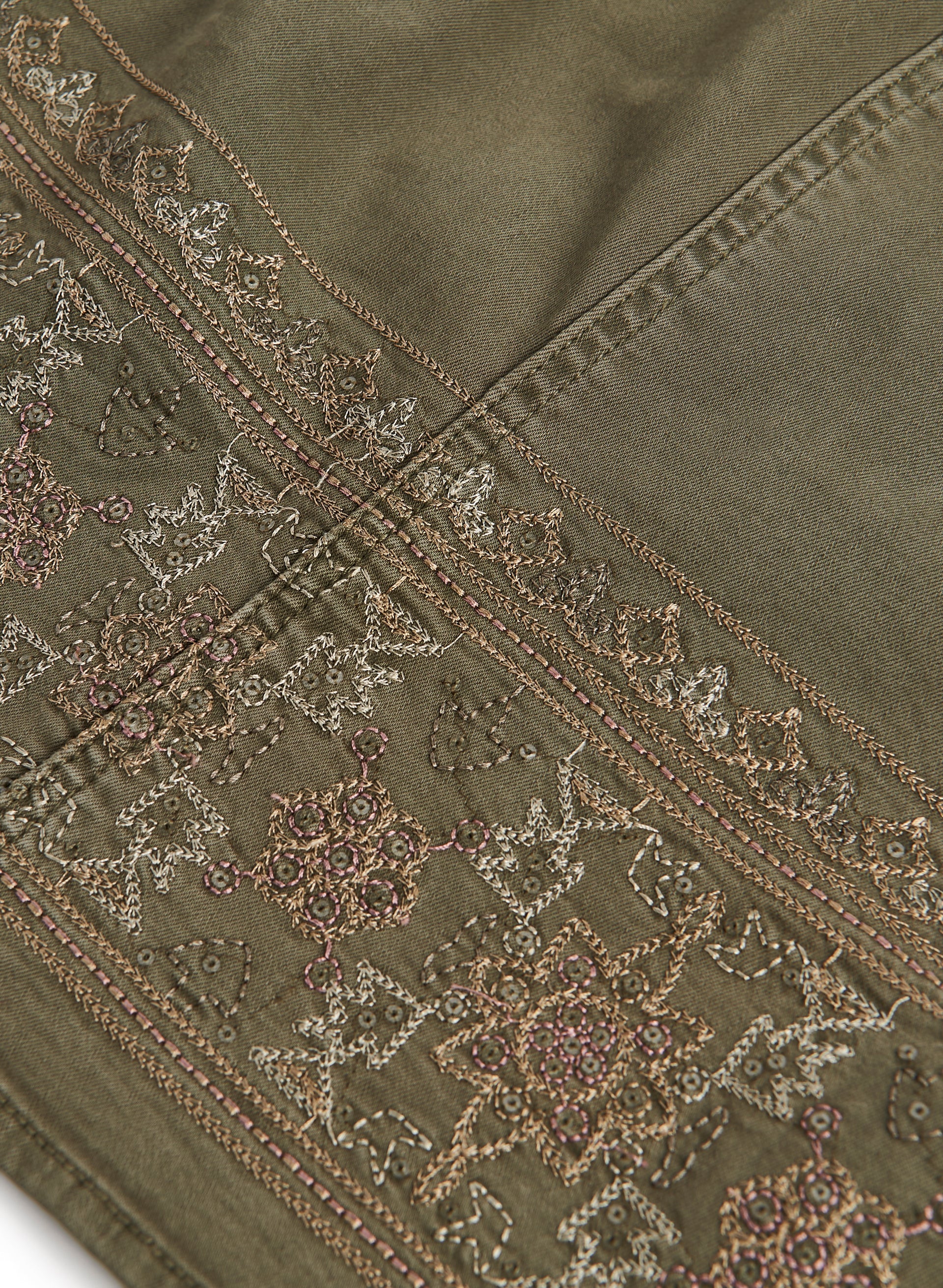 Charlie B - Embroidered Cotton Twill Skort - Image 6