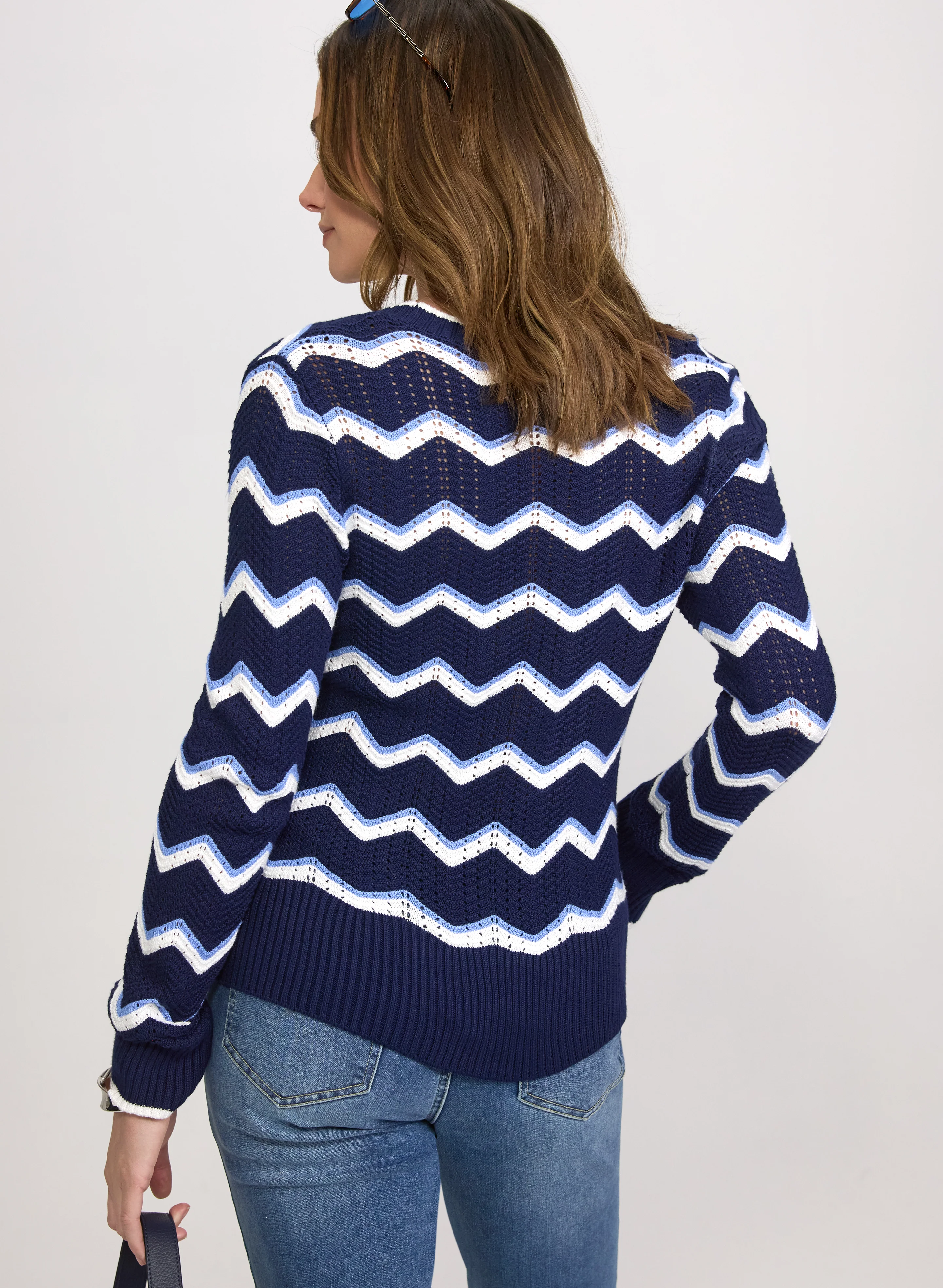 Chevron Stripe Cardigan - Image 4