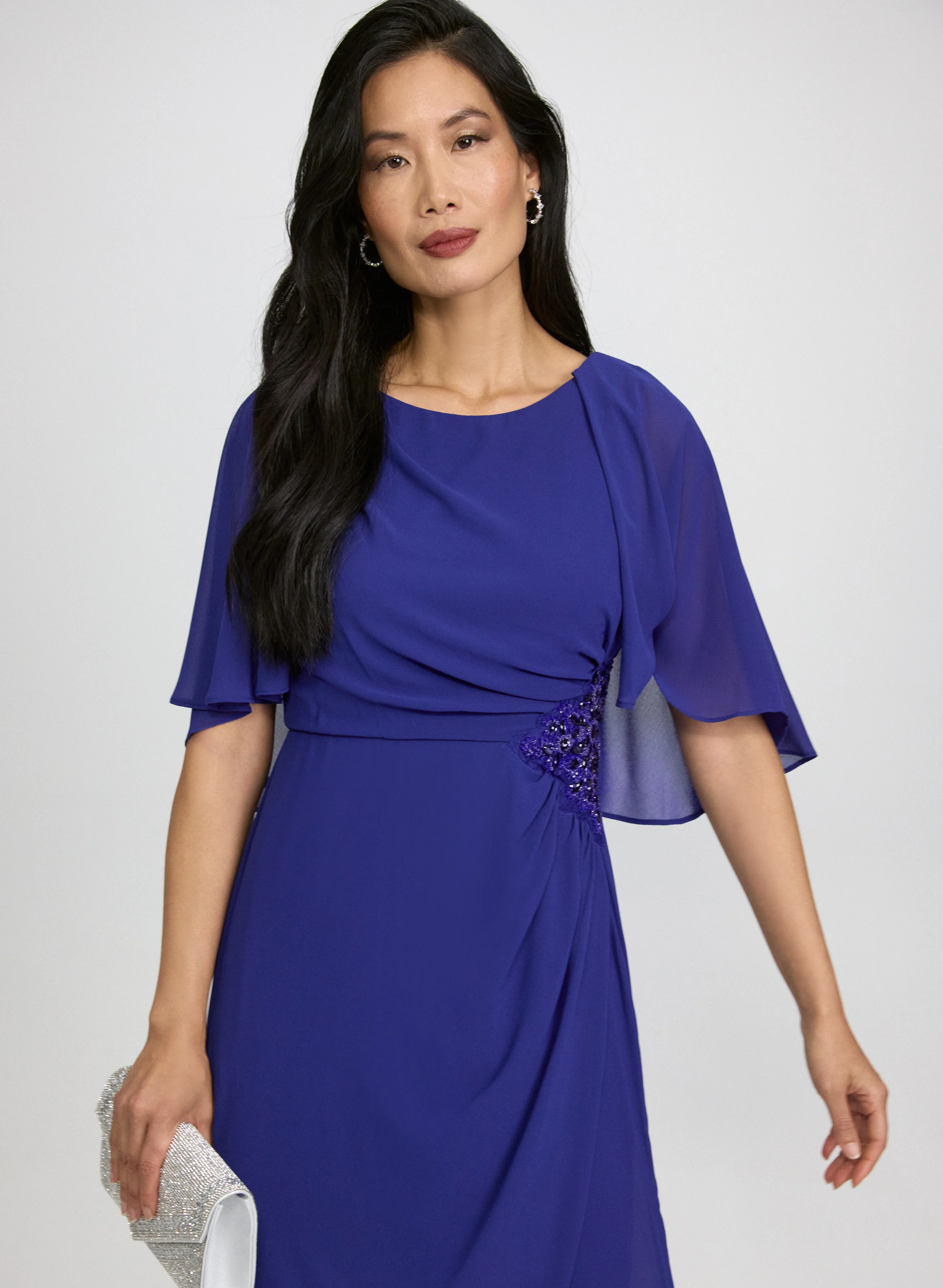 Chiffon Capelet Dress