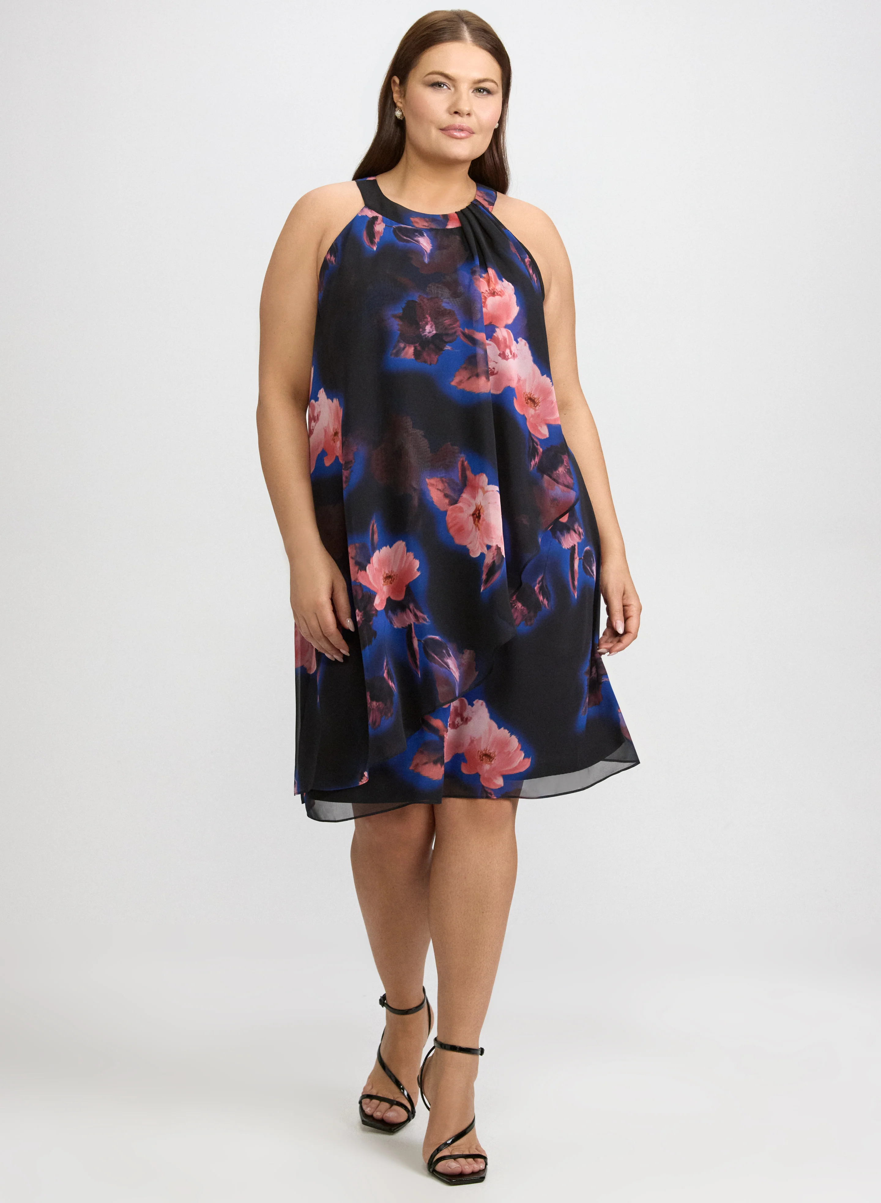 Chiffon Halter Neck Dress