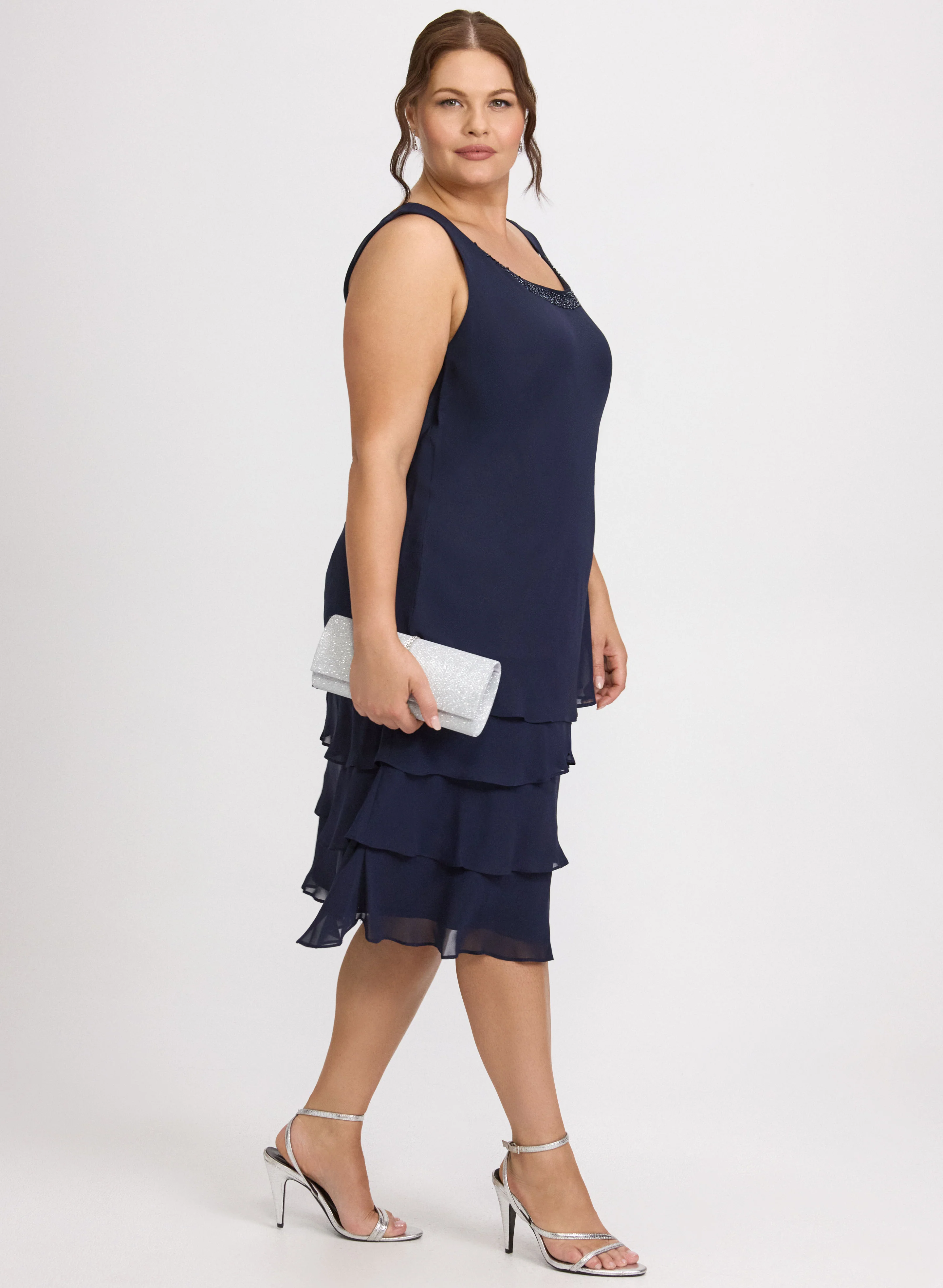Chiffon Jacket & Dress Set - Image 2