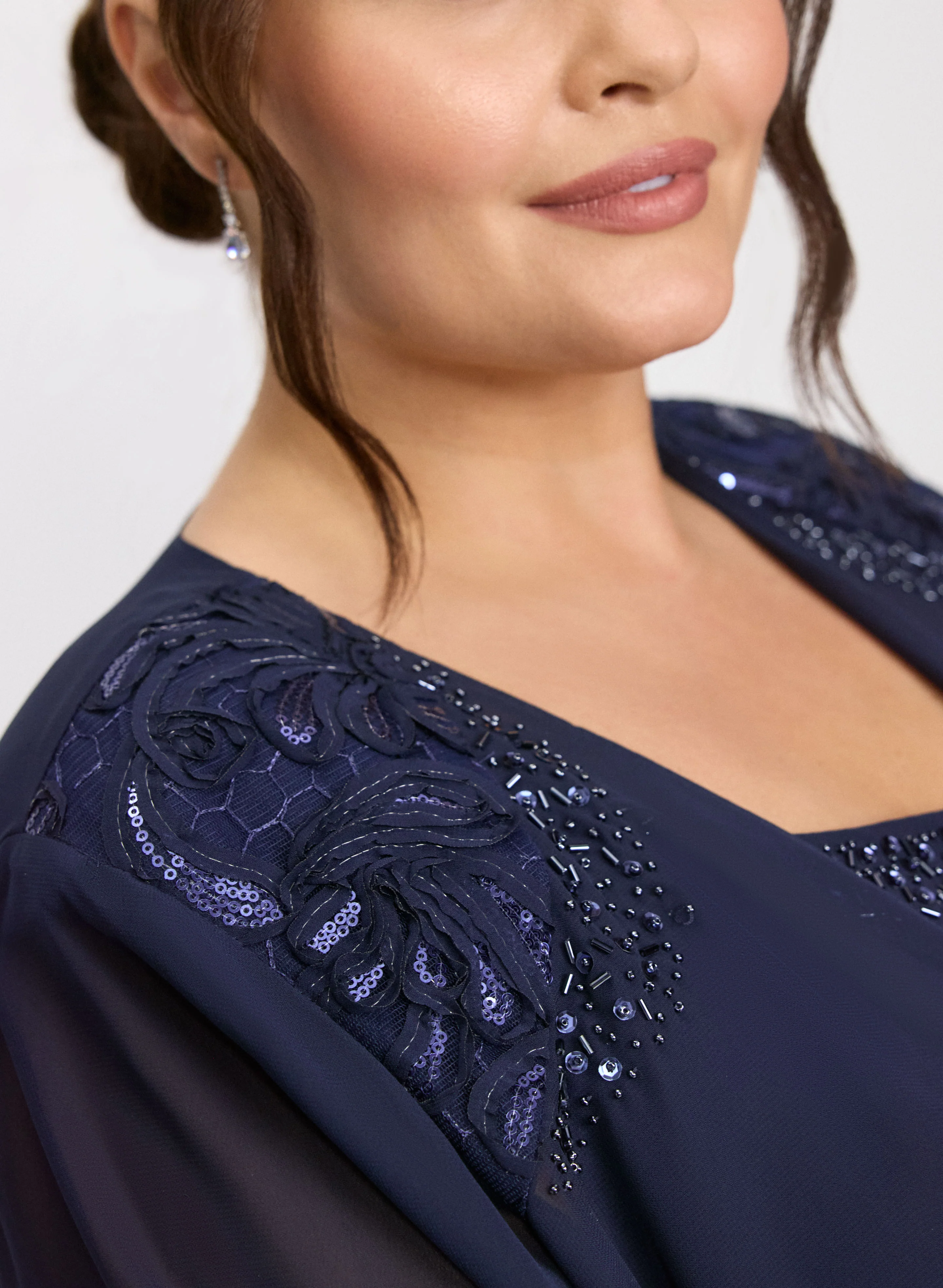 Chiffon Jacket & Dress Set - Image 3