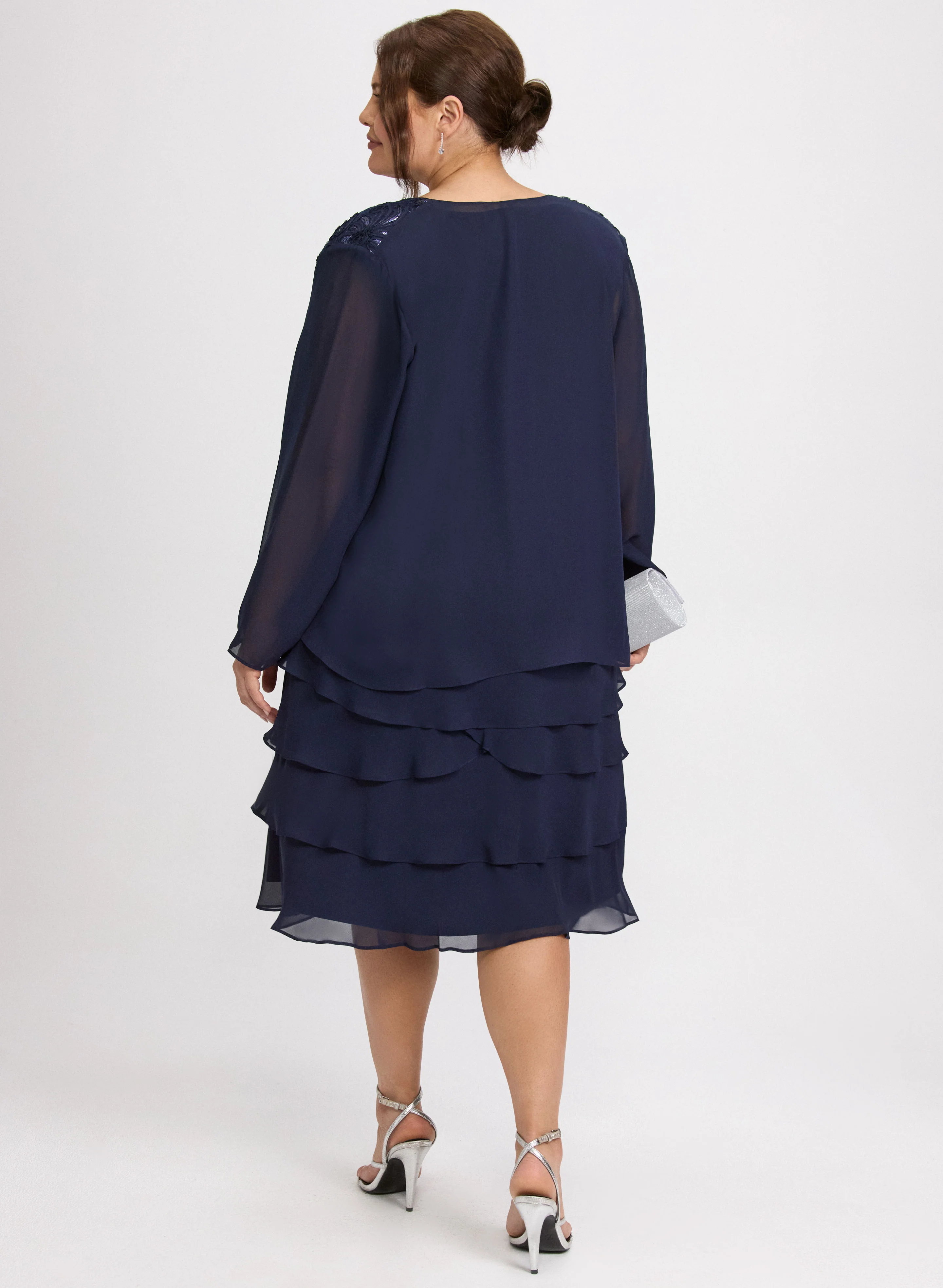 Chiffon Jacket & Dress Set - Image 4