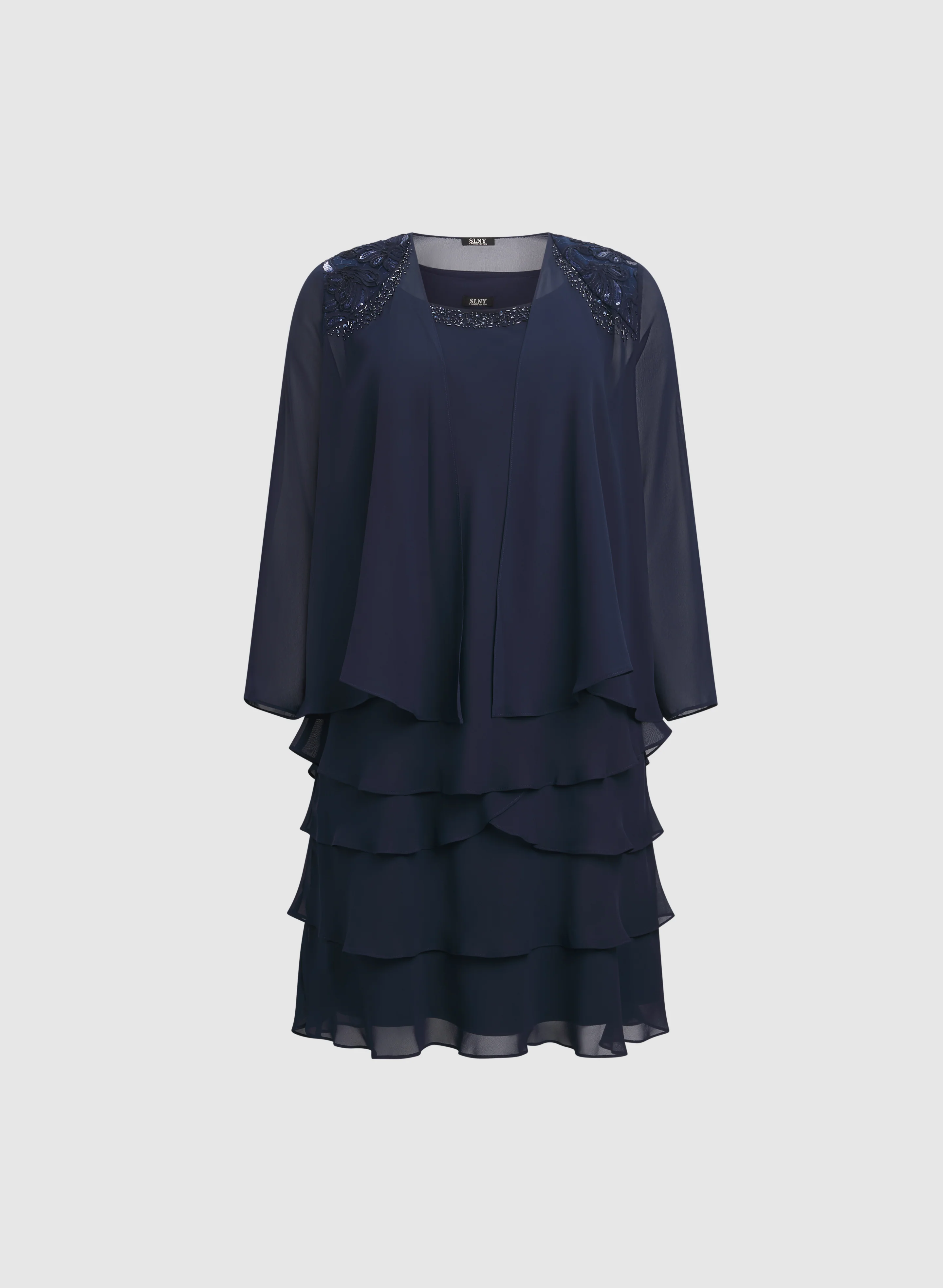 Chiffon Jacket & Dress Set - Image 7