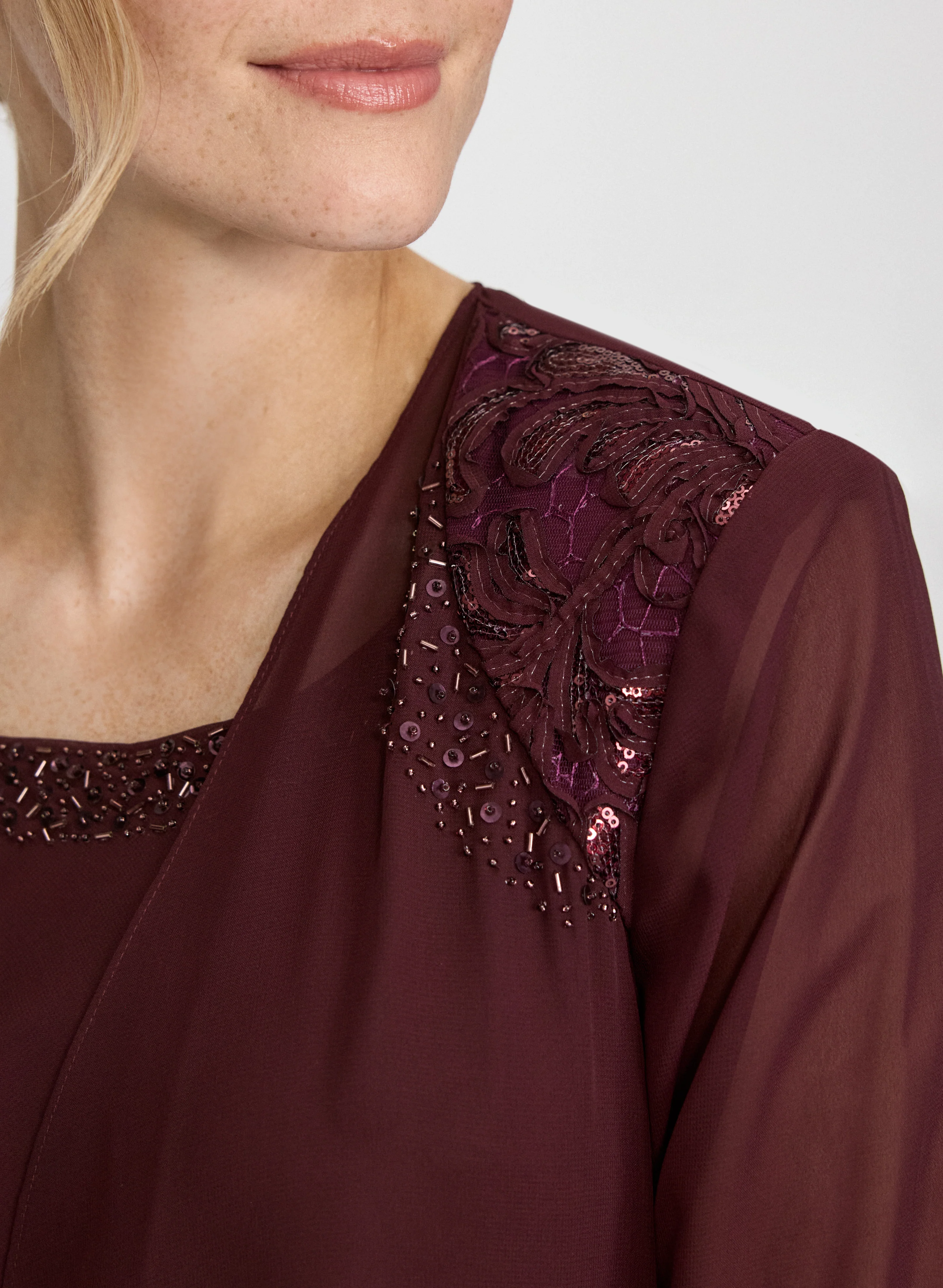 Chiffon Jacket & Dress Set - Image 5