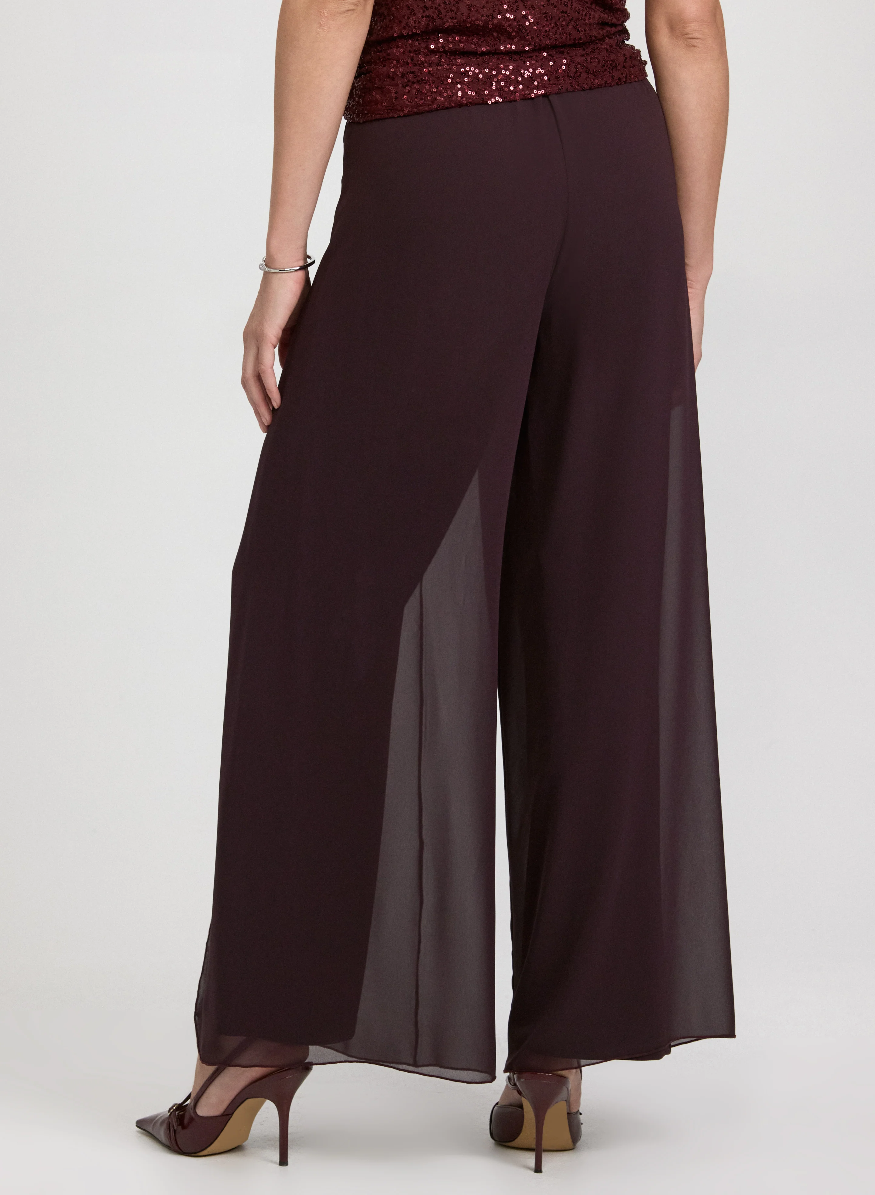 Chiffon Overlay Pants - Image 2
