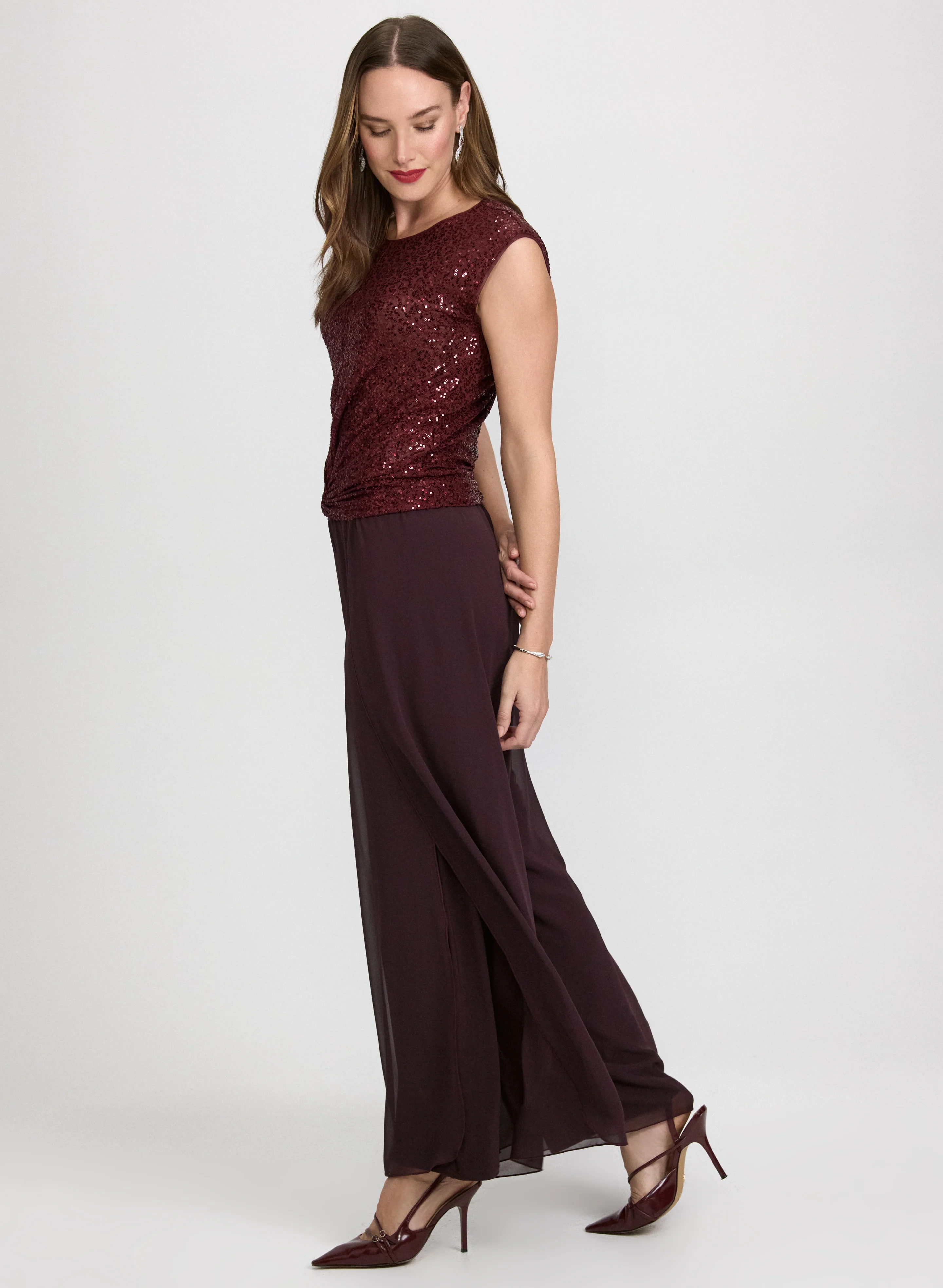 Chiffon Overlay Pants - Image 4