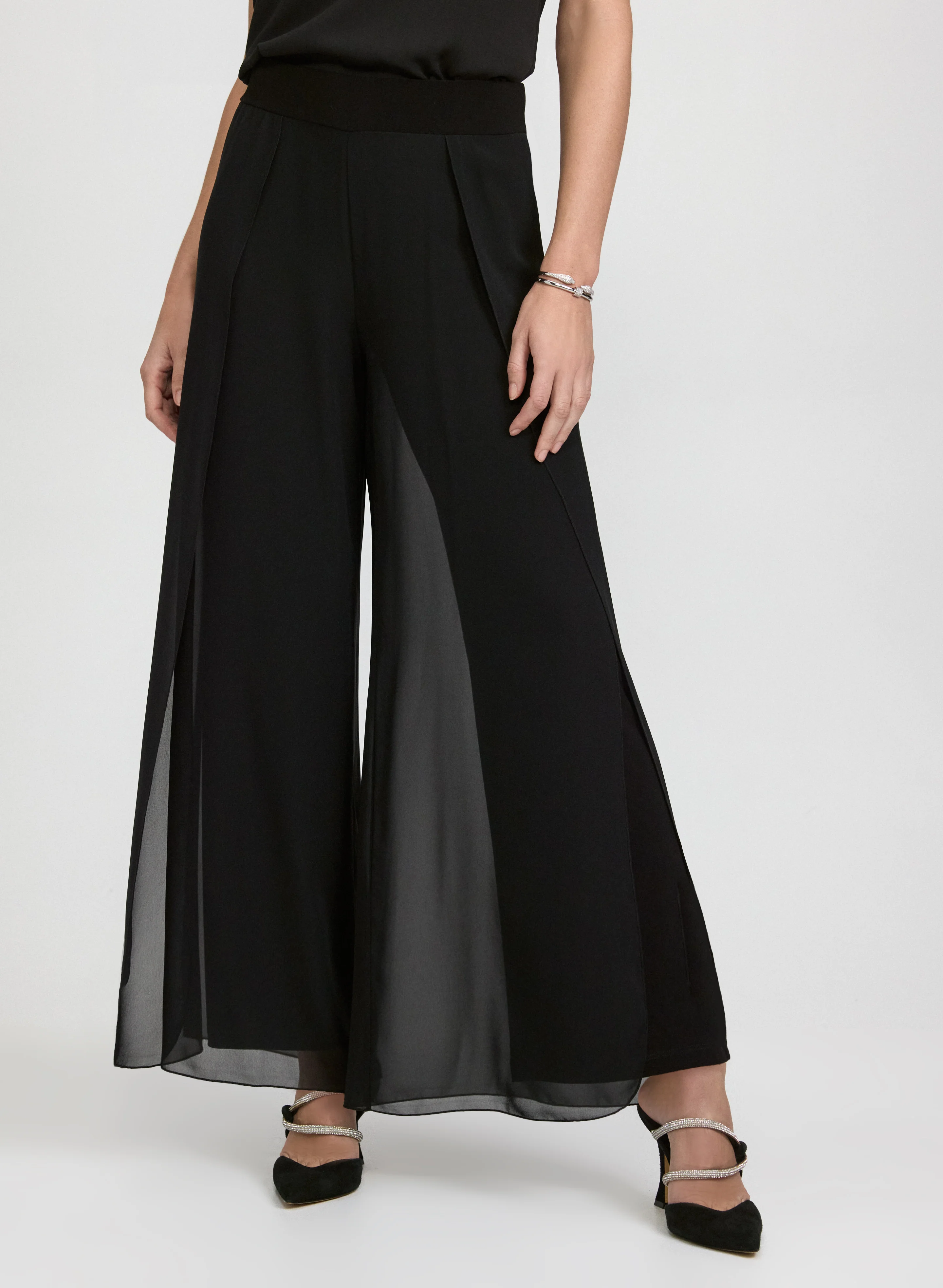 Chiffon Overlay Pants