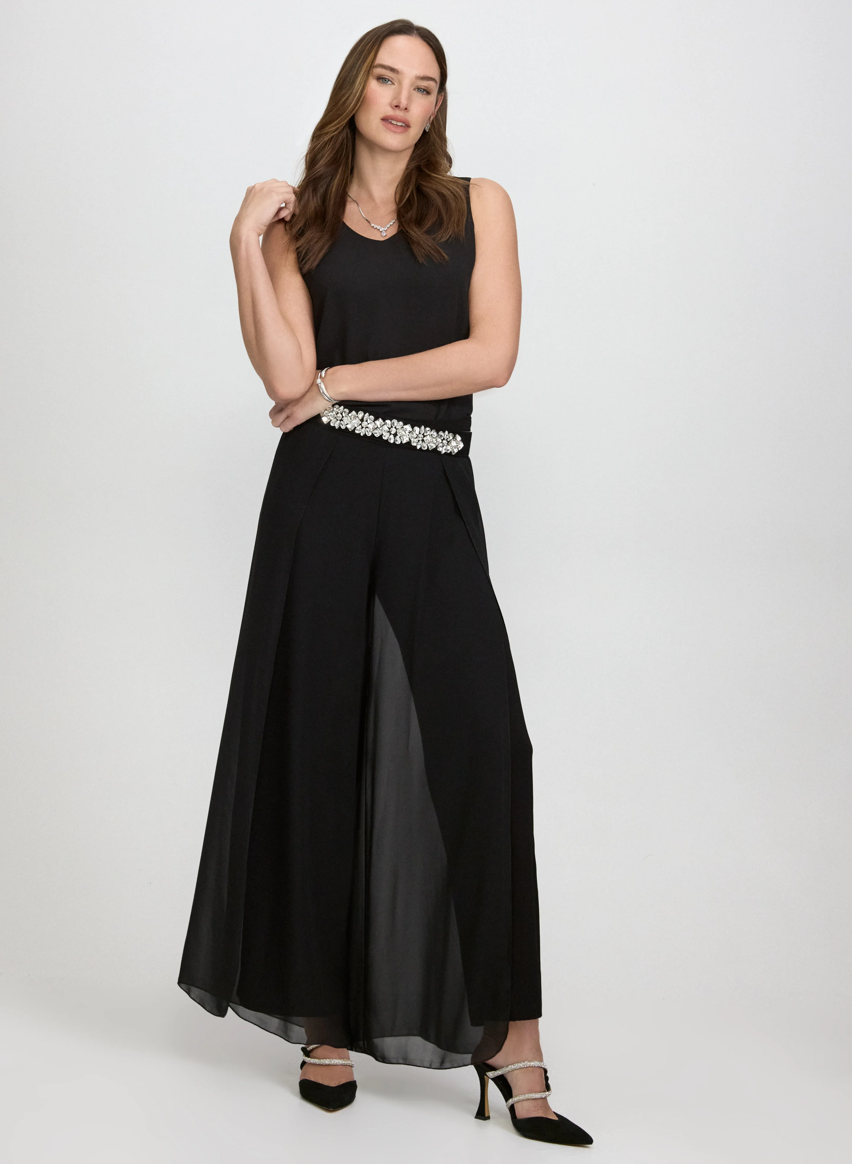 Chiffon Overlay Pants - Image 3