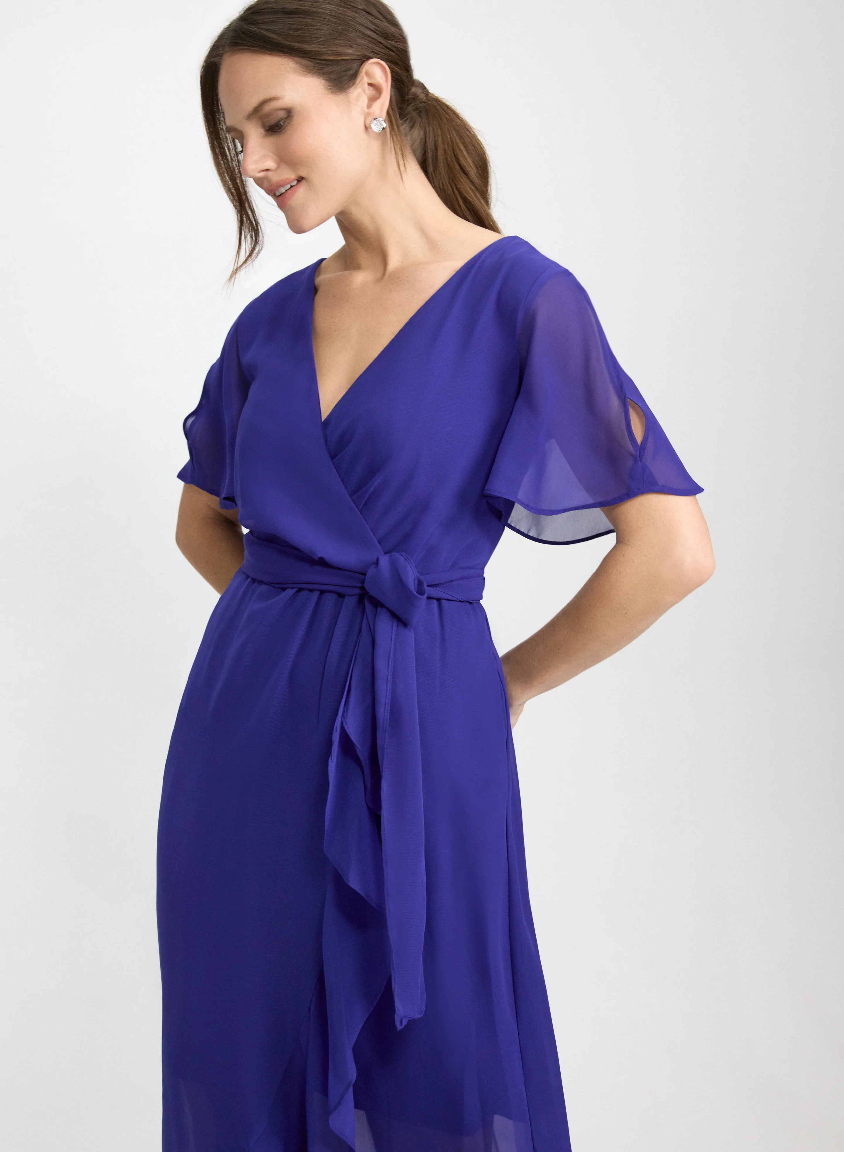 Chiffon Wrap Dress - Image 4