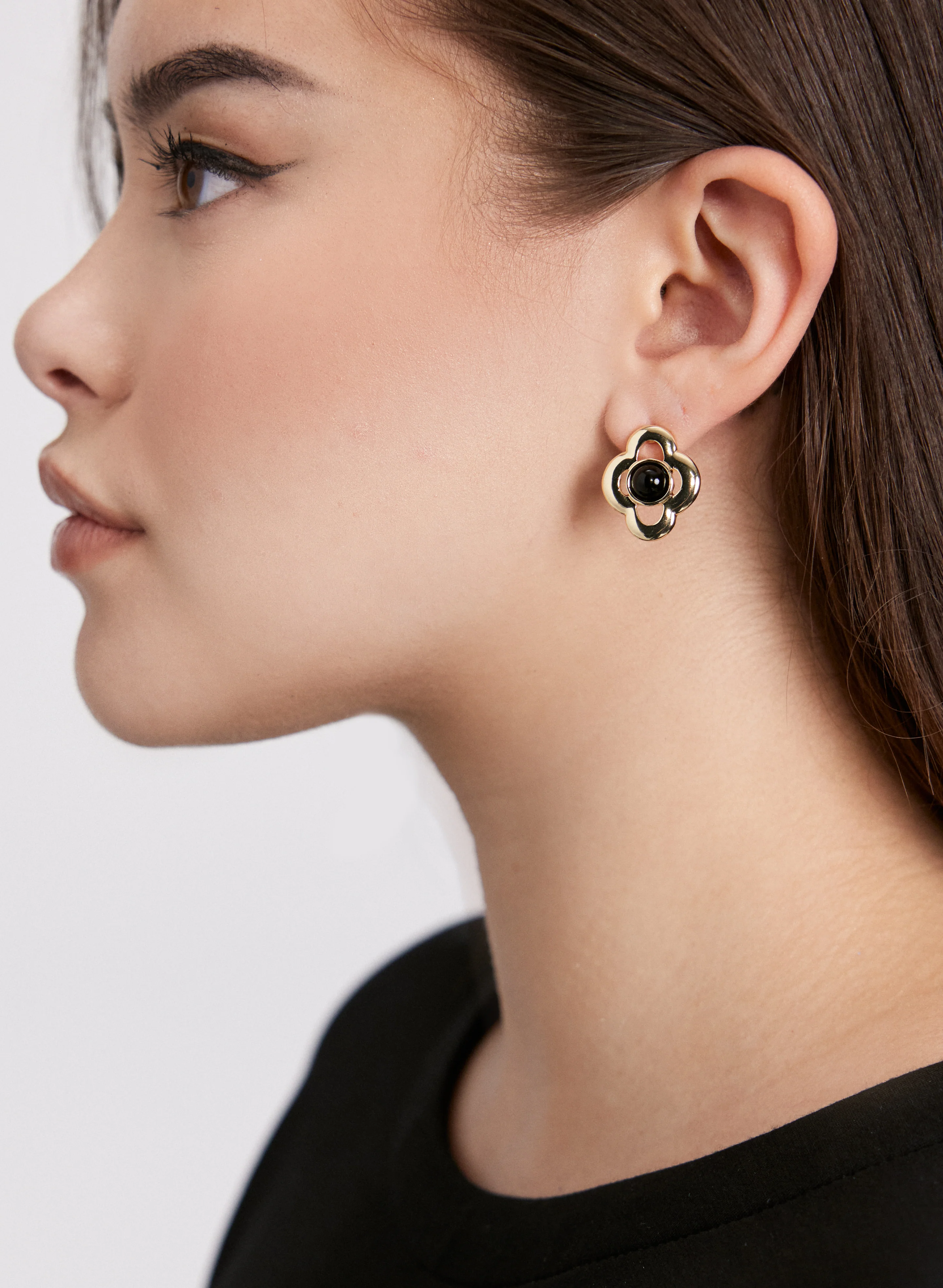 Clover Button Earrings - Image 2