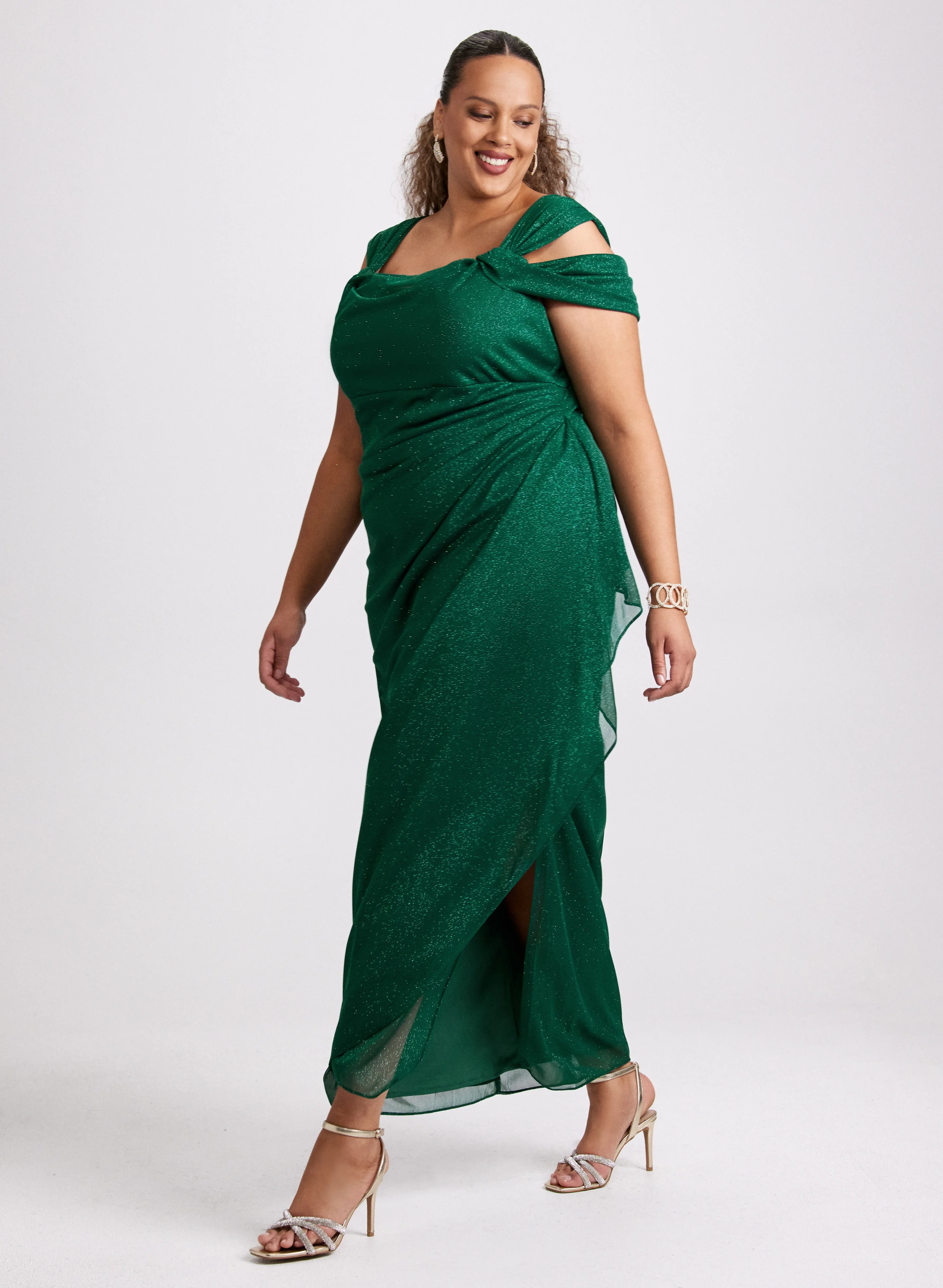 Cold Shoulder Empire Waist Dress - Image 2