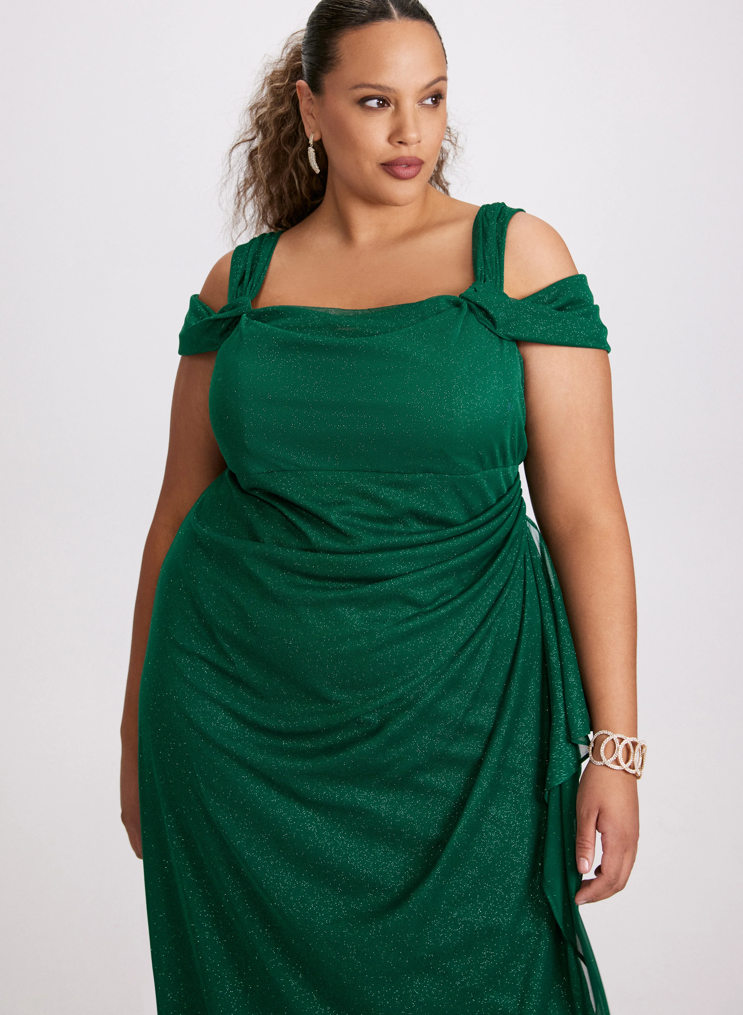 Cold Shoulder Empire Waist Dress - Image 7