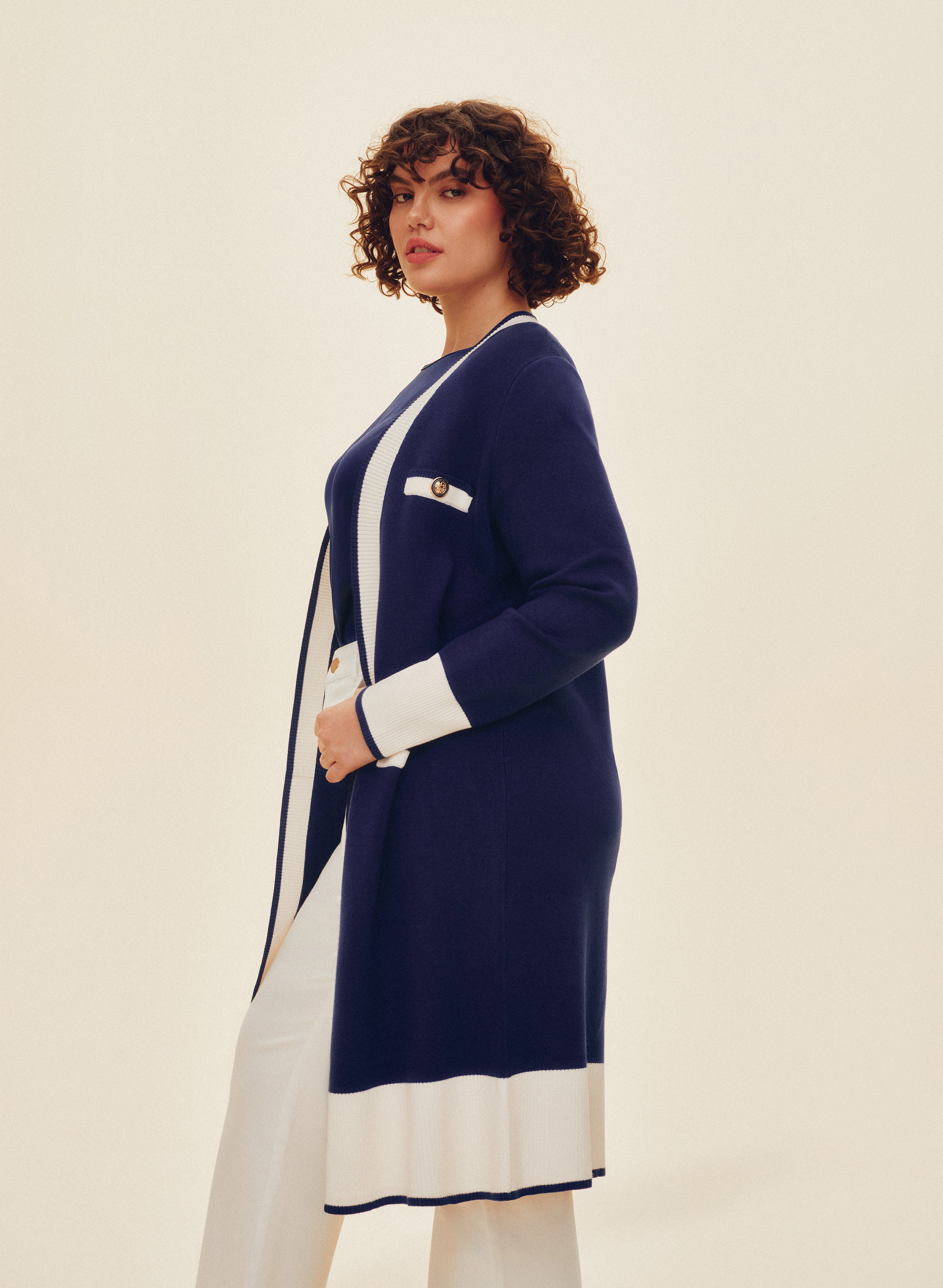 Colour Block Cardigan - Image 3