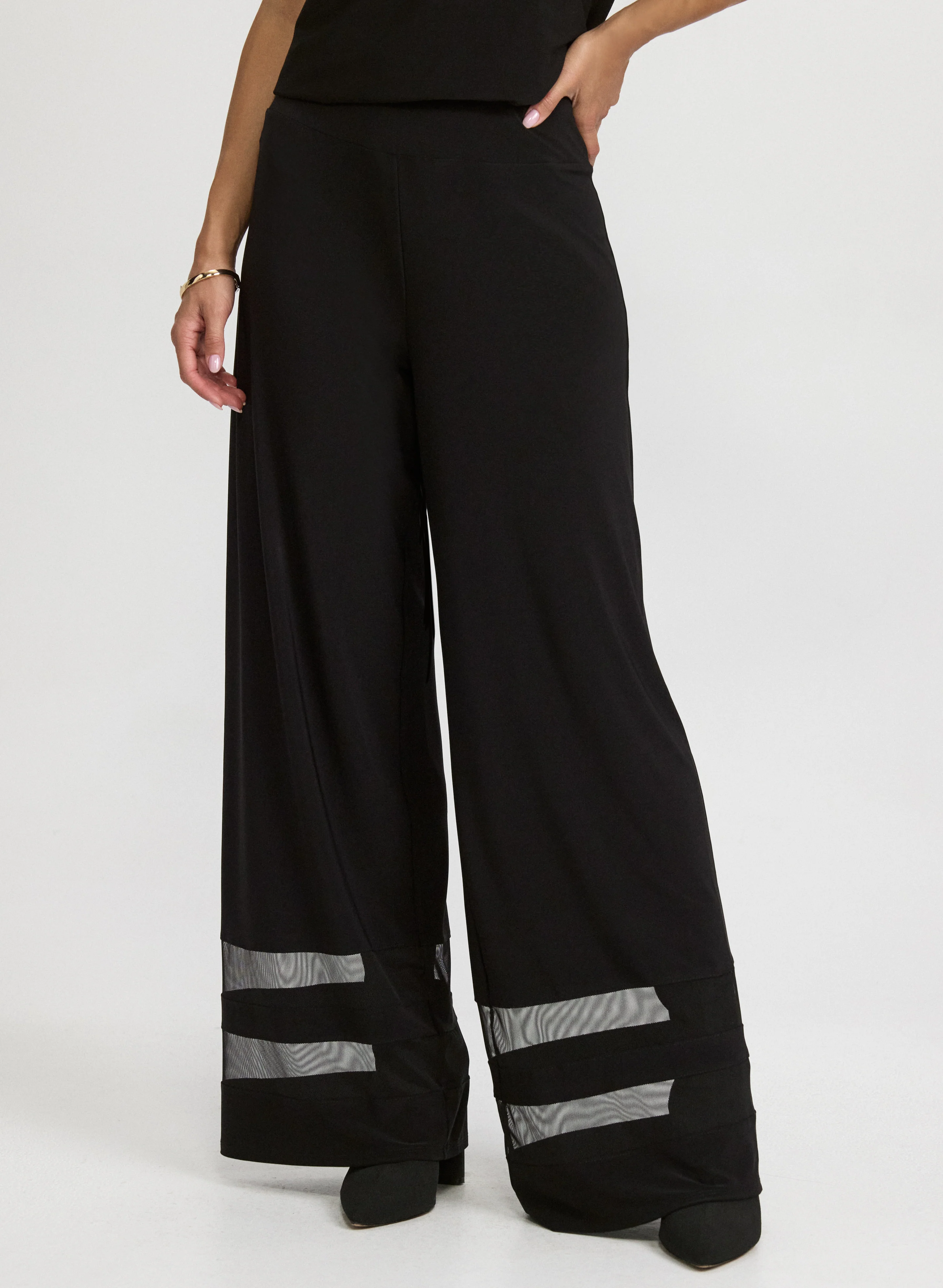 Compli K - Mesh Band Wide-Leg Pants