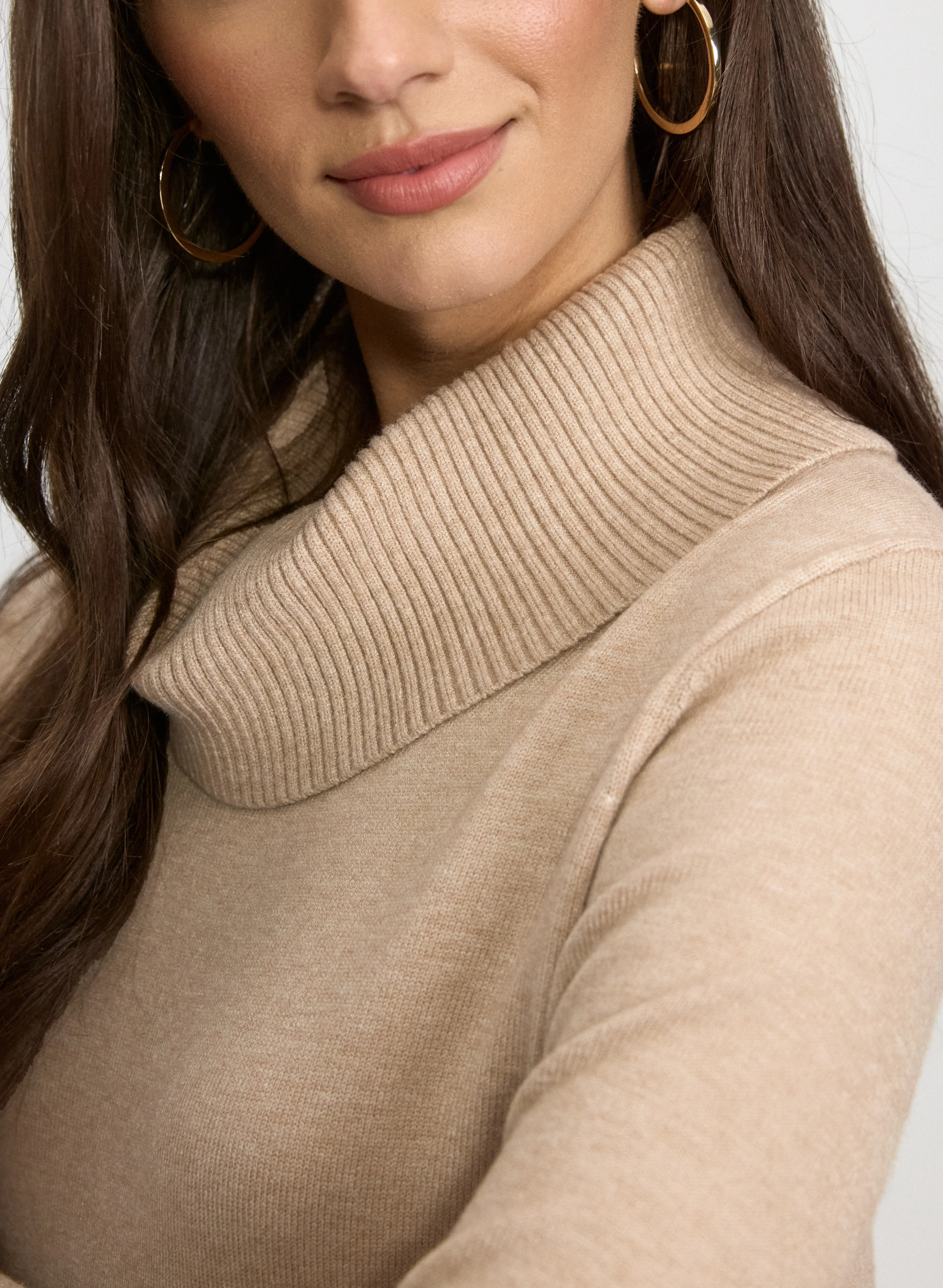 Contrast Cowl Neck Sweater - Image 5