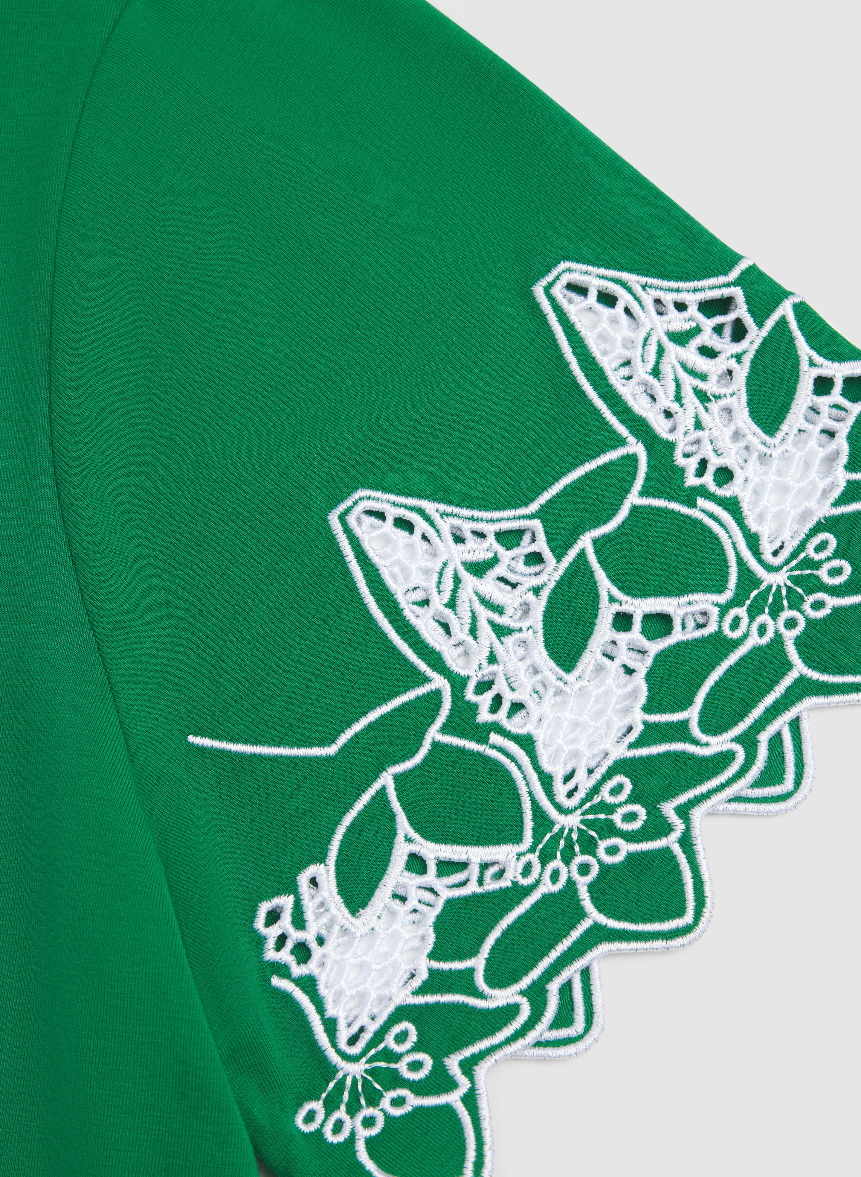 Contrast Embroidered Detail T-Shirt - Image 7